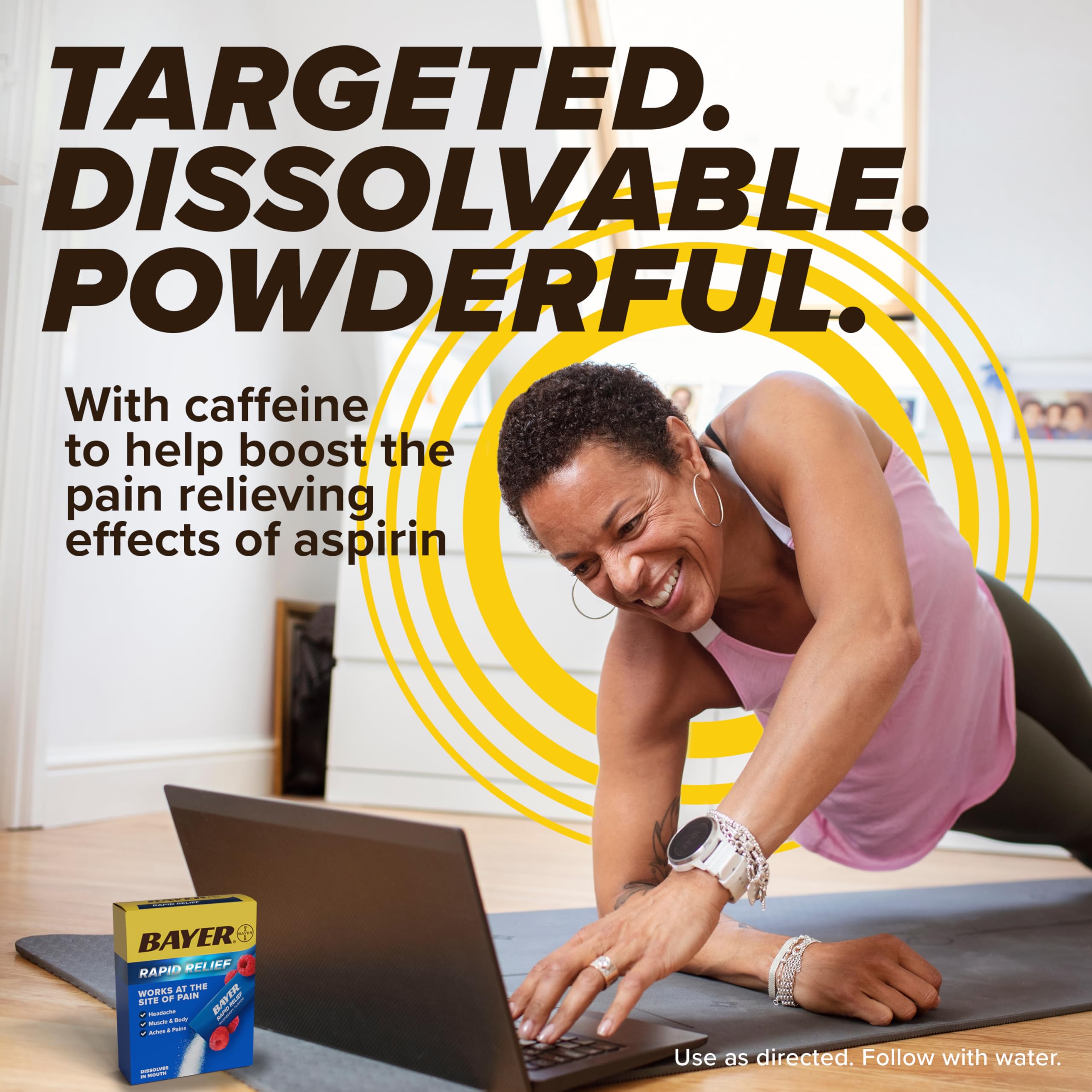 Foto 7 | Pain Relief Bayer Rapid Relief En Polvo, 30 Unidades, Frambuesas - Venta Internacional.