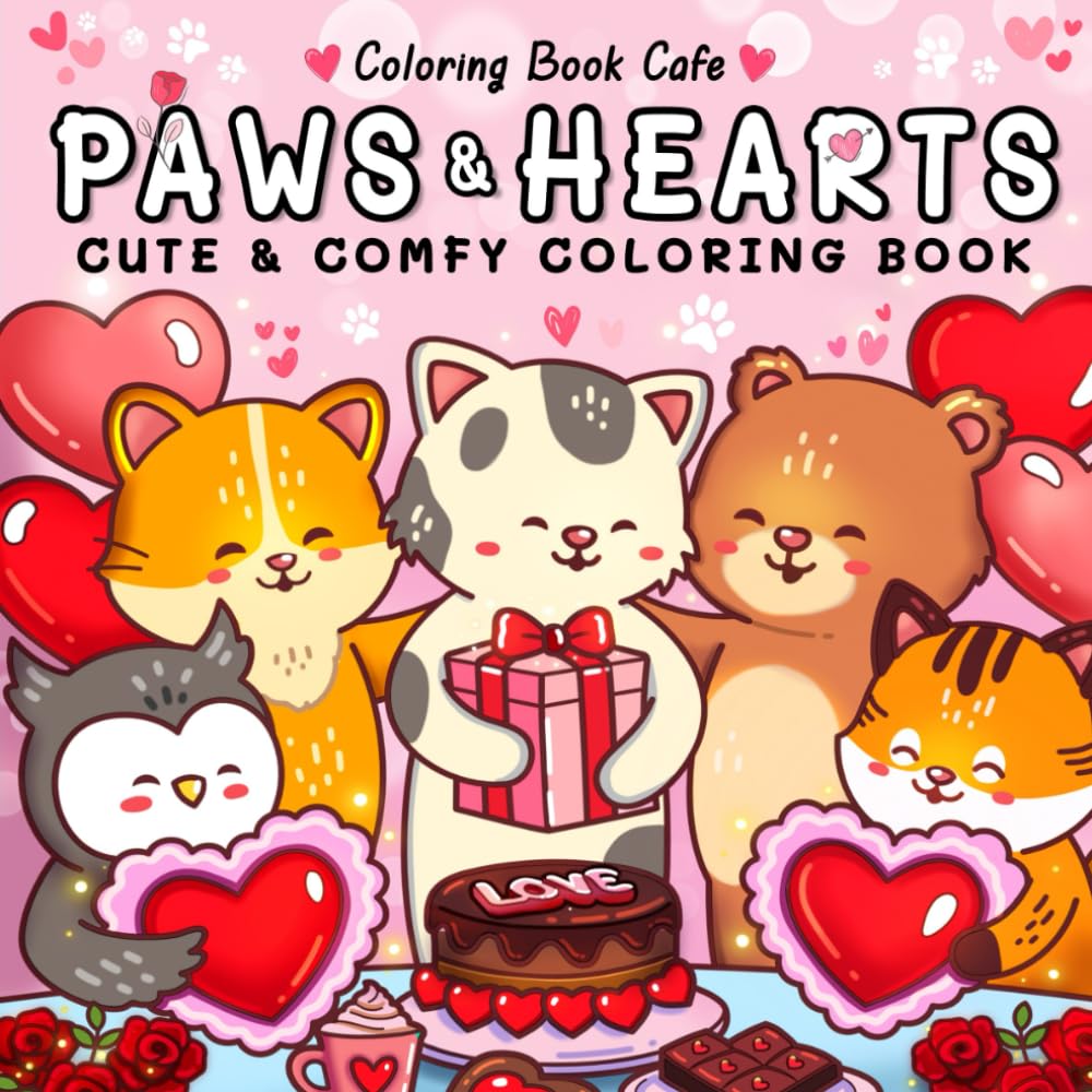 Foto 2 pulgar | Libro Para Colorear Paws & Hearts Para Adultos Y Adolescentes Con Animal Sce - Venta Internacional.