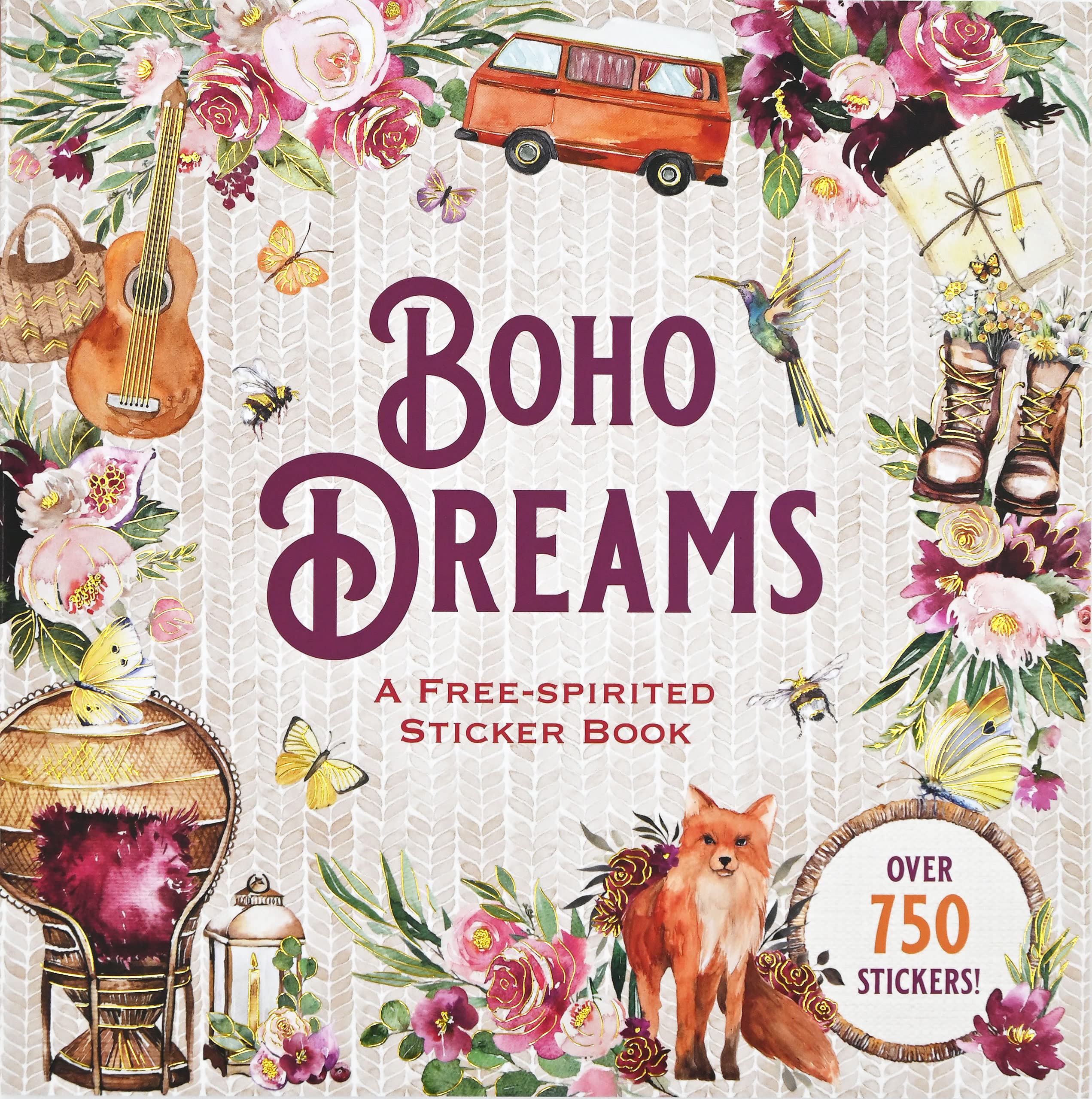 Foto 2 pulgar | Libro De Pegatinas Peter Pauper Press Boho Dreams Free-spirited - Venta Internacional.