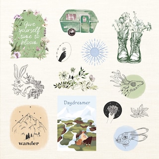 Foto 7 | Libro De Pegatinas Peter Pauper Press Boho Dreams Free-spirited - Venta Internacional.