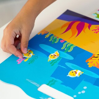 Foto 4 | Sticker Play Set Baby Shark 100 Pegatinas Hinchadas Reutilizables - Venta Internacional.