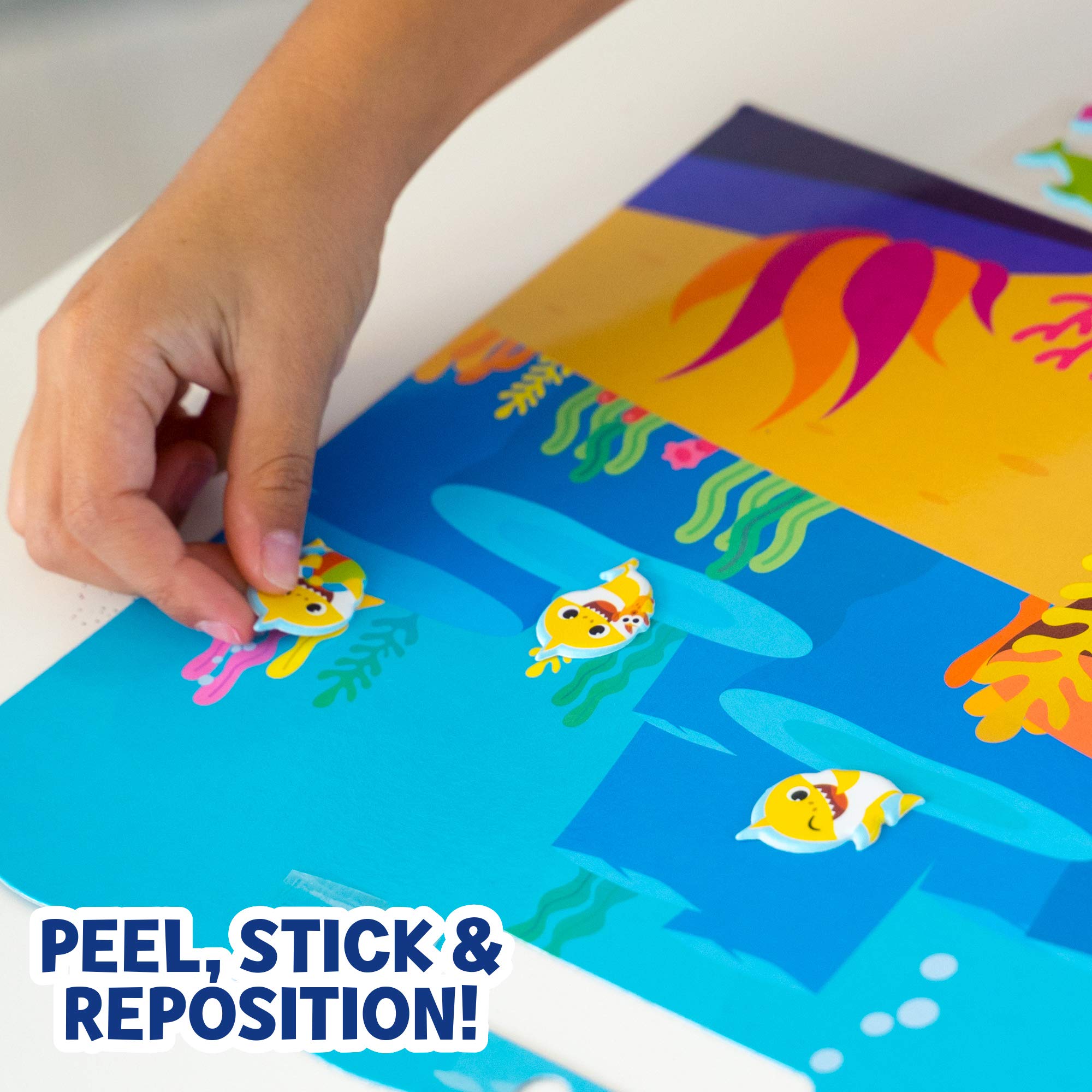 Foto 5 | Sticker Play Set Baby Shark 100 Pegatinas Hinchadas Reutilizables - Venta Internacional.