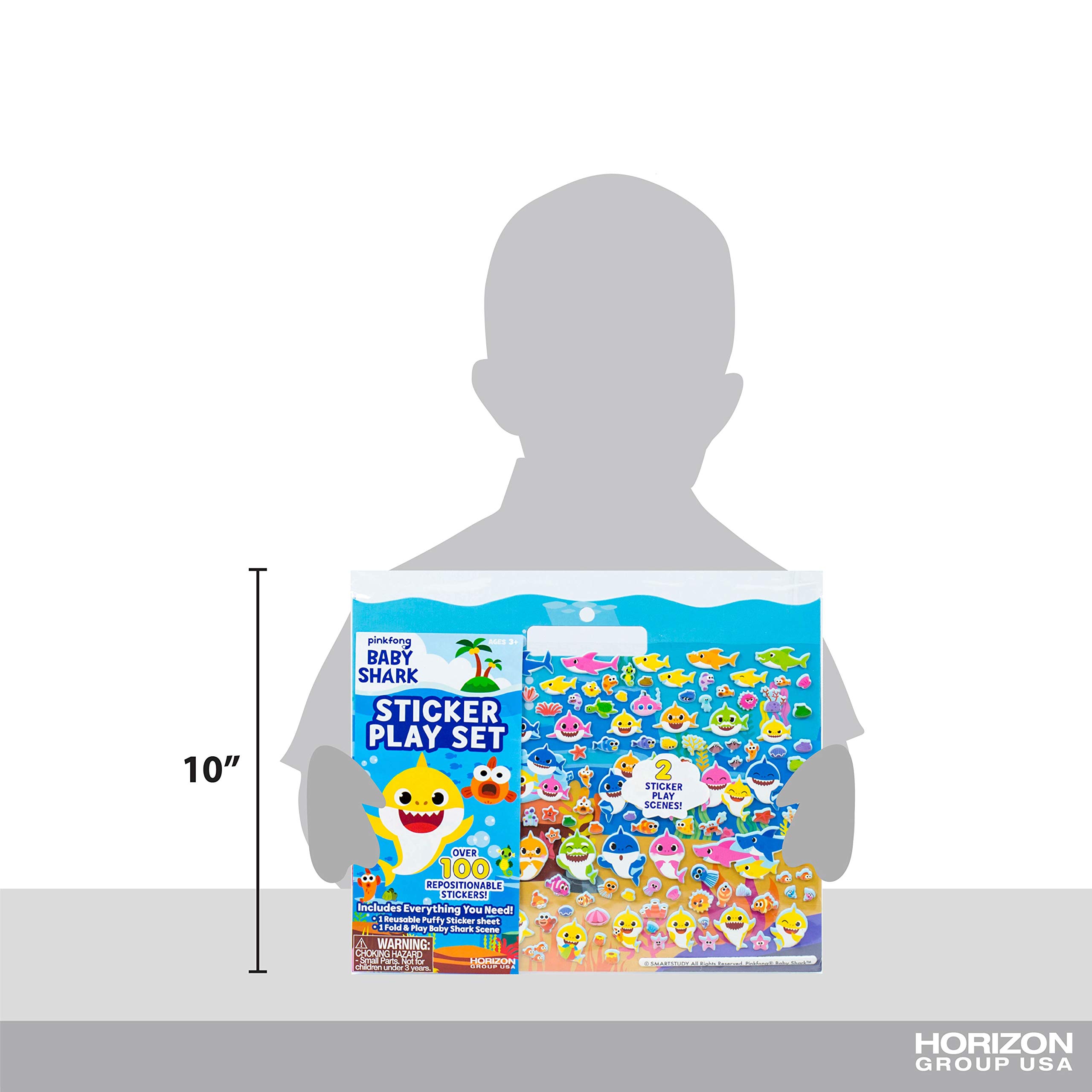Foto 6 | Sticker Play Set Baby Shark 100 Pegatinas Hinchadas Reutilizables - Venta Internacional.