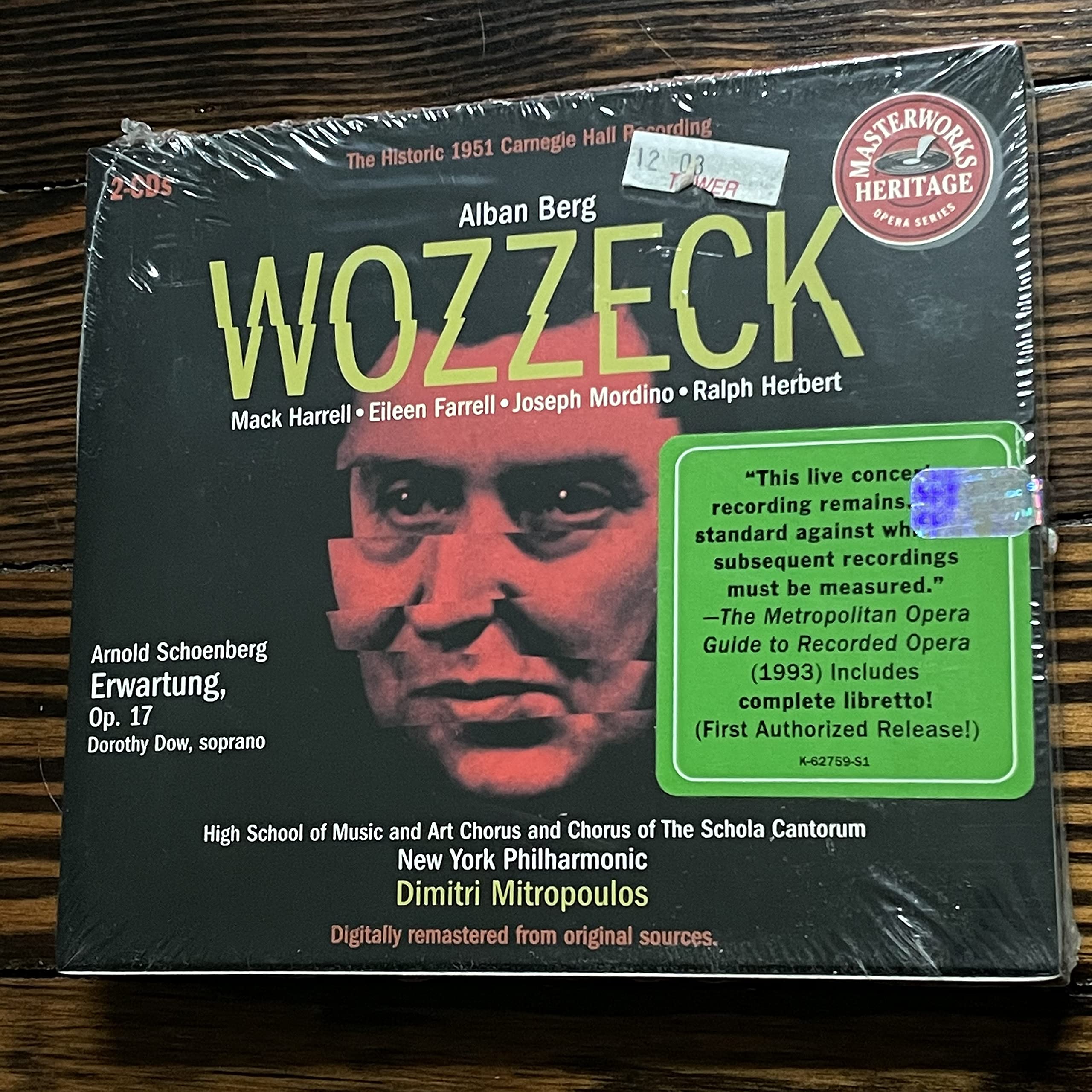 Cd Sony Berg: Wozzeck/ Schönberg: Erwartung/ Krenek: Elegía - Venta Internacional. $764