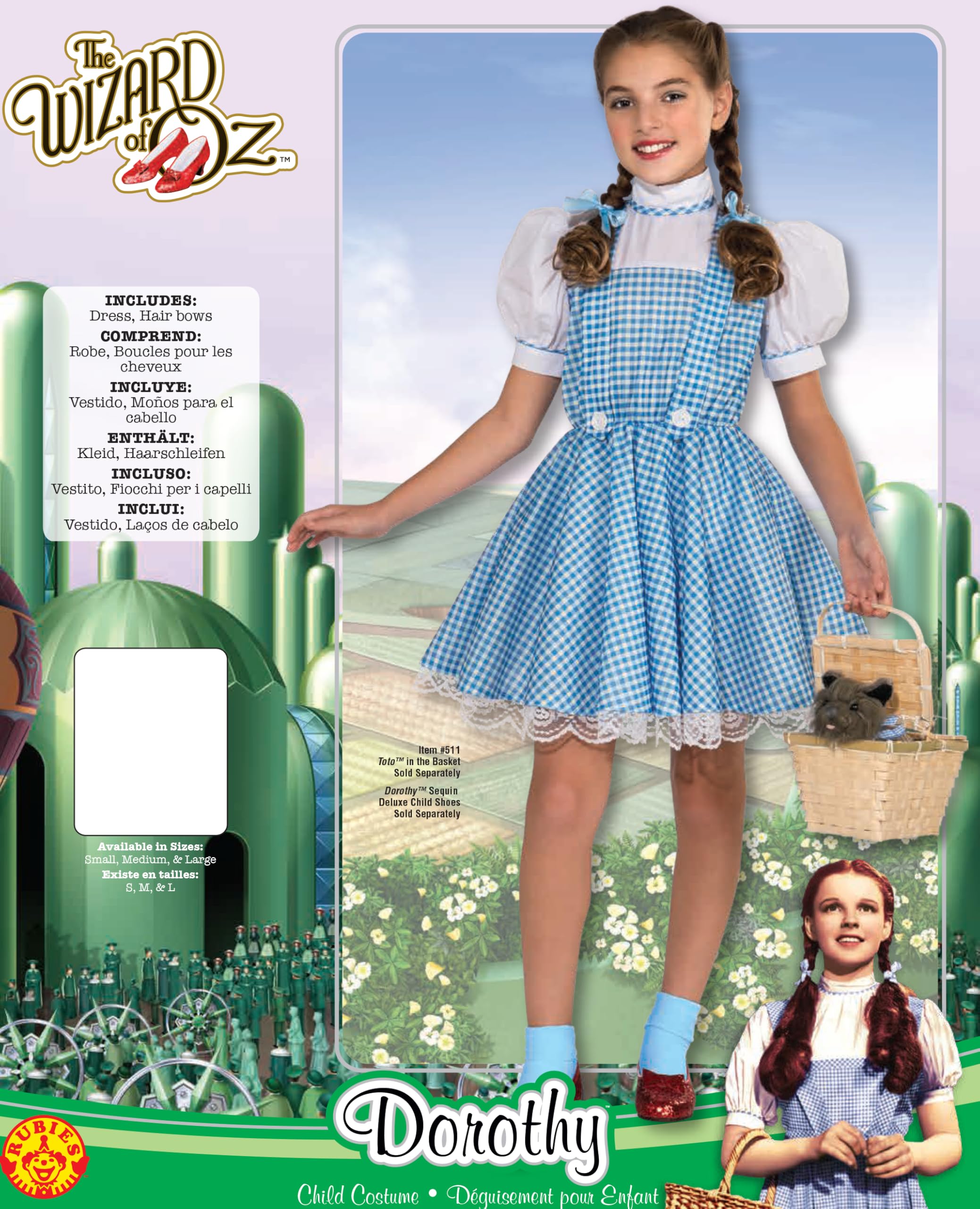 Foto 3 pulgar | Disfraz De Dorothy De Lujo De El Mago De Oz De Rubíes, Talla Grande - Venta Internacional.