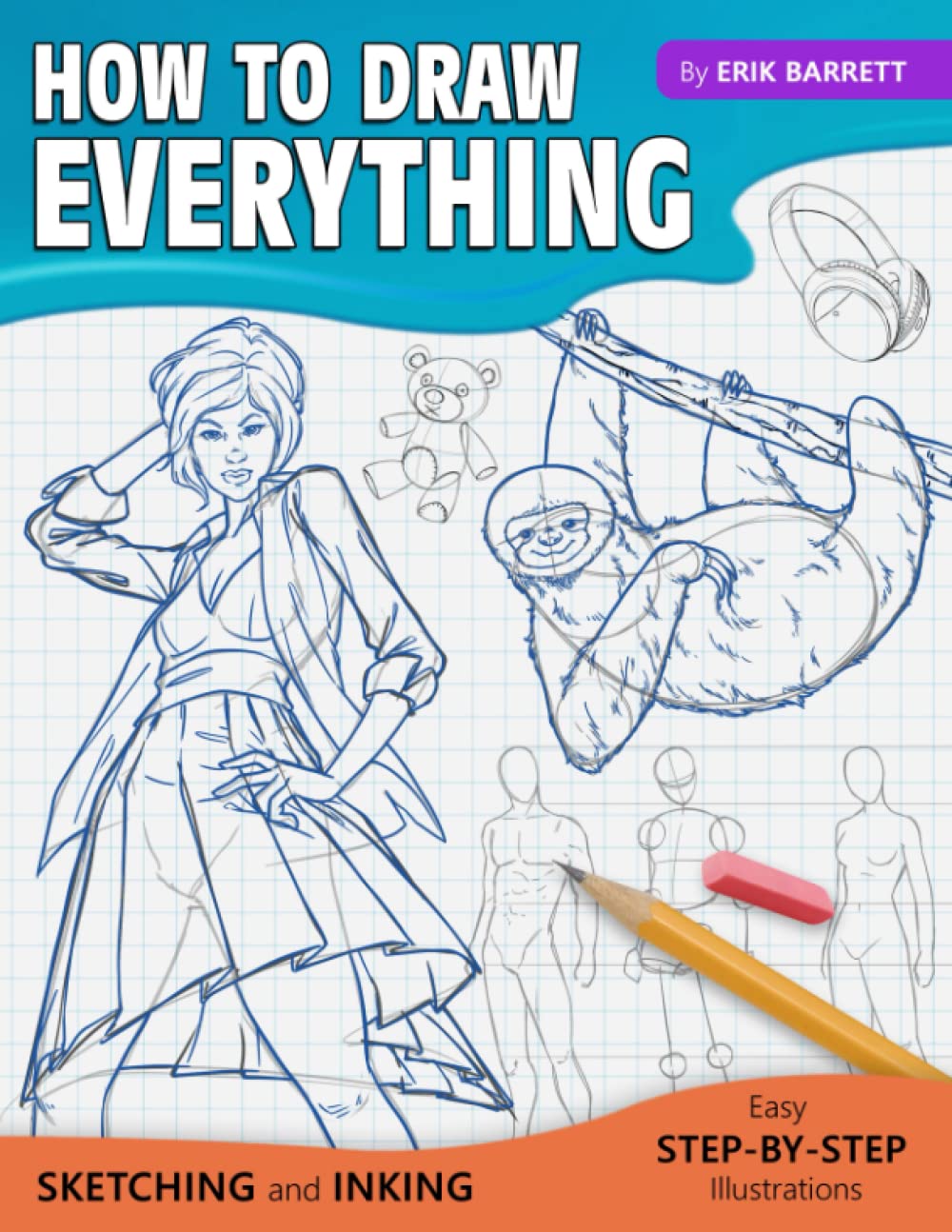 Foto 2 pulgar | How To Draw Everything: Simple Sketching And Inking Step By Step Lessons (beginner Drawing Guides) - Venta Internaciona