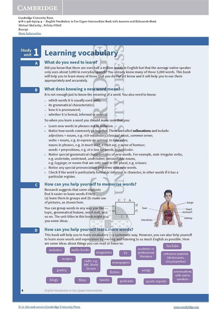Foto 5 pulgar | Libro Cambridge University Press Vocabulario En Inglés De Nivel Intermedio Superior - Venta Internacional.