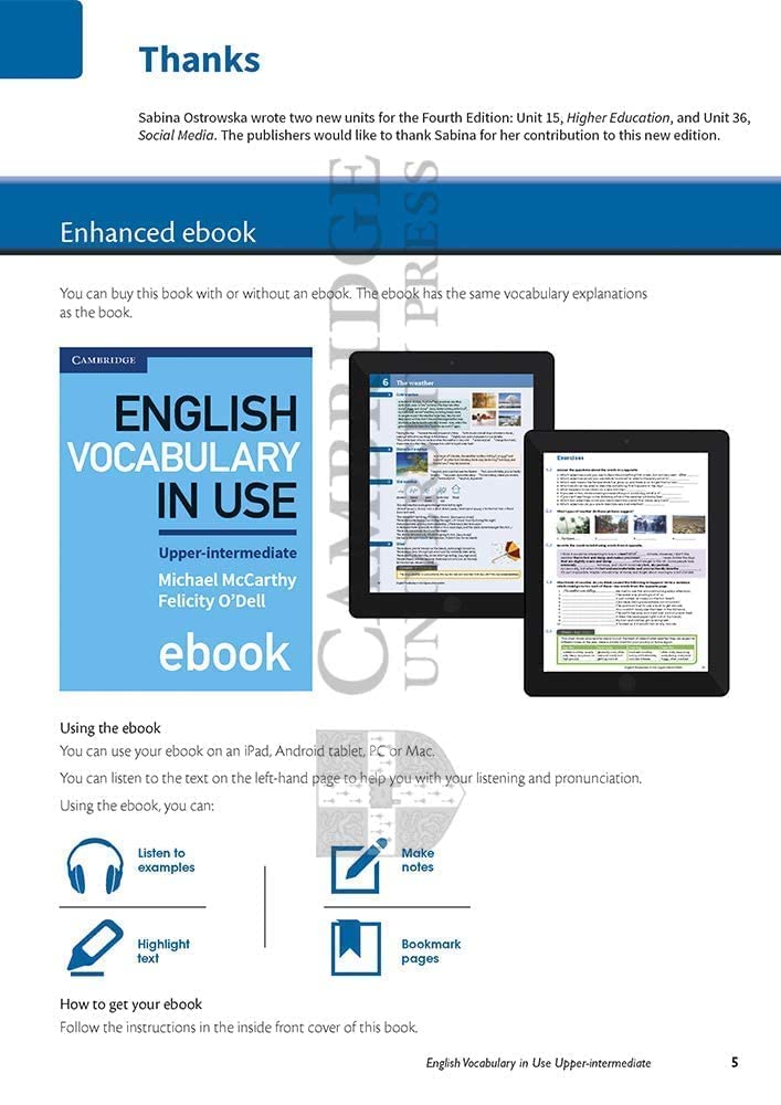 Foto 6 pulgar | Libro Cambridge University Press Vocabulario En Inglés De Nivel Intermedio Superior - Venta Internacional.