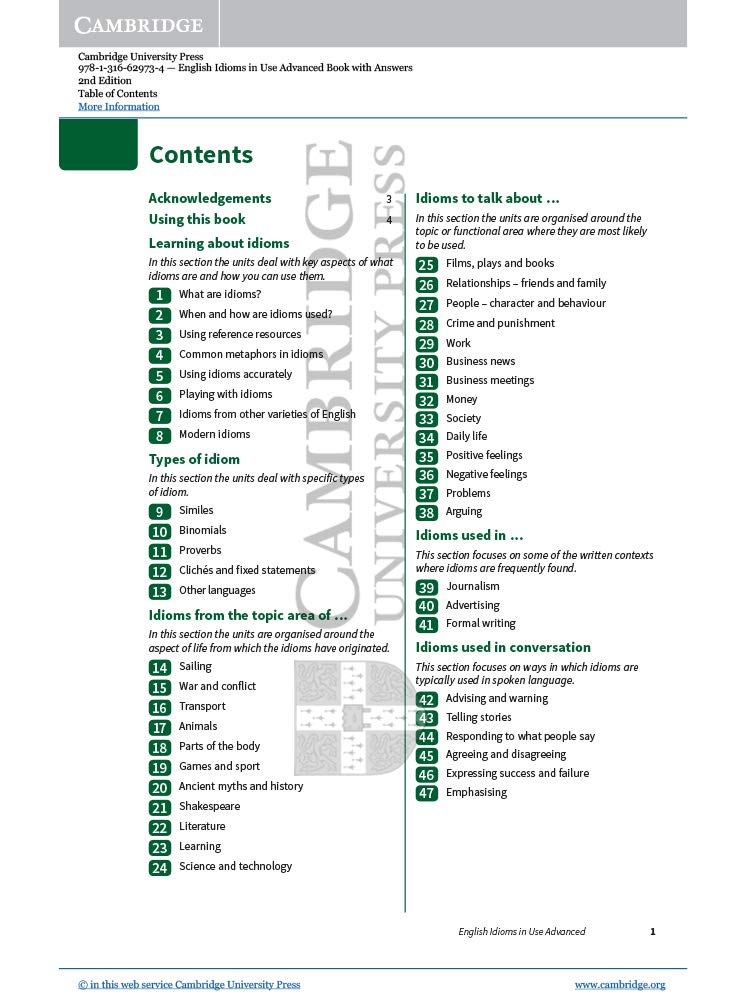 Foto 3 | Reserva Modismos En Inglés En Uso Avanzado Con Answers Cambridge - Venta Internacional.