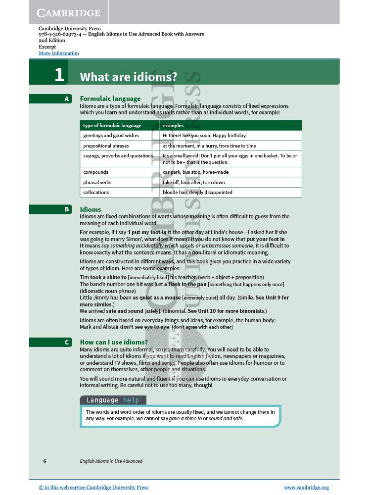 Foto 5 pulgar | Reserva Modismos En Inglés En Uso Avanzado Con Answers Cambridge - Venta Internacional.