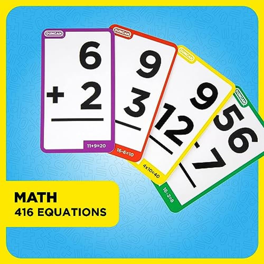 Foto 5 pulgar | Juego Combinado Math Flash Cards Duncan, Paquete Múltiple Con Funda - Venta Internacional.