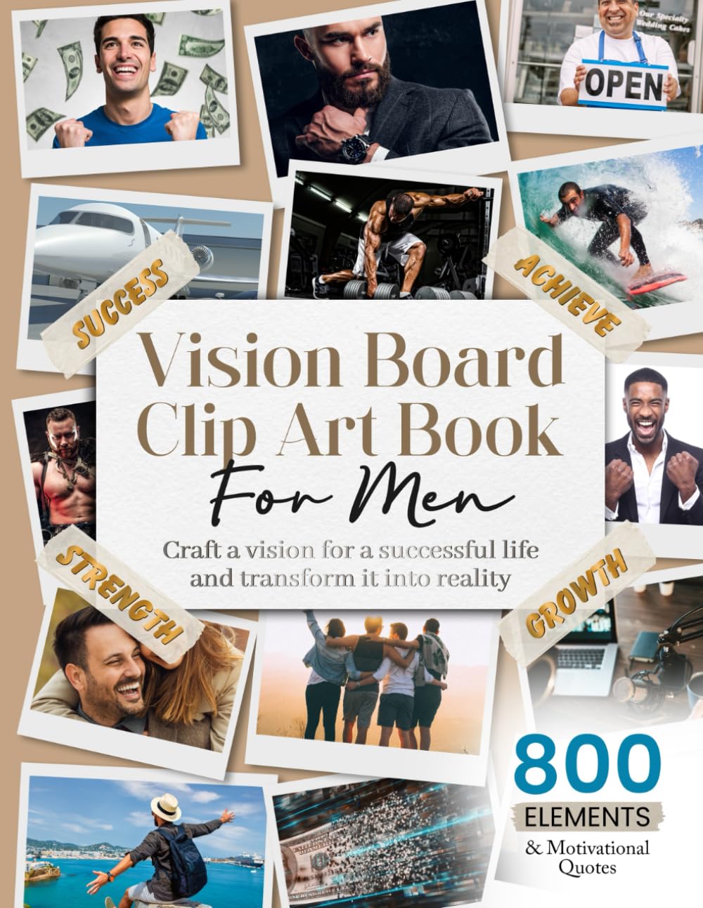 Foto 2 pulgar | Vision Board Clip Art Book For Men - Venta Internacional.