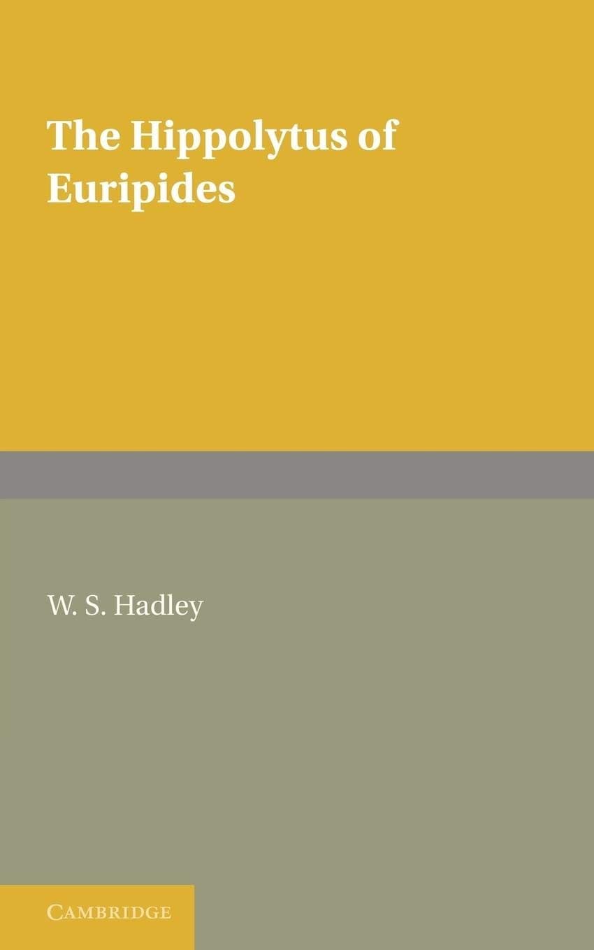 Libro Cambridge University Press El Hipólito De Eurípides - Venta Internacional. $873