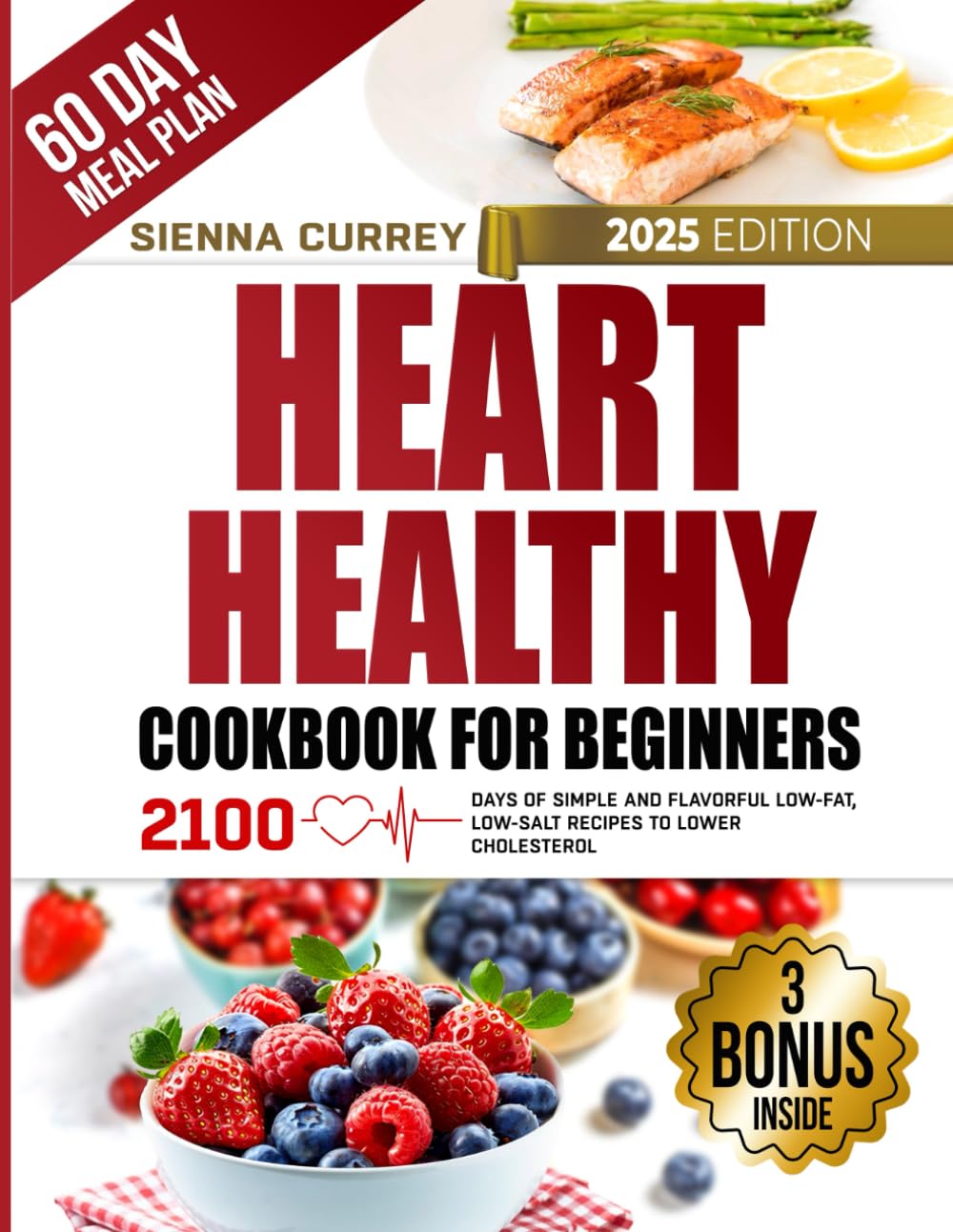 Foto 2 pulgar | Libro De Cocina Heart Healthy Para Principiantes Con 2100 Recetas Bajas En Grasa - Venta Internacional.