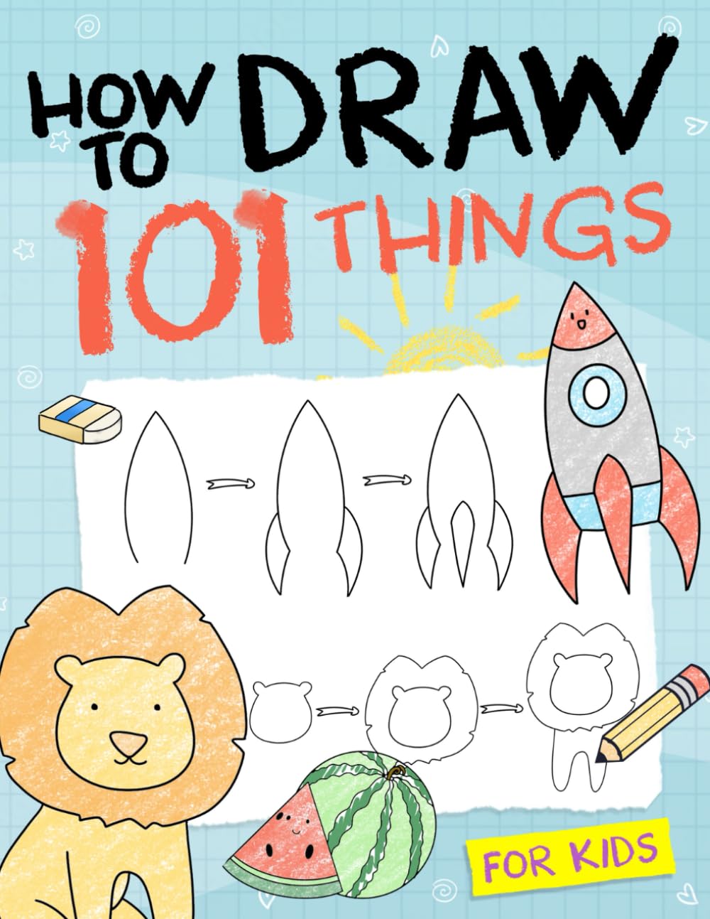 Foto 2 pulgar | Libro De Dibujo Cómo Dibujar 101 Cosas Para Niños Con Animales Y Mamá - Venta Internacional.