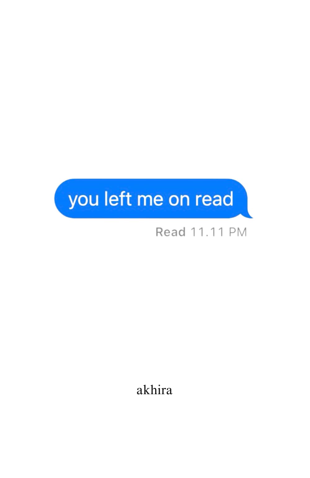 Foto 2 pulgar | You Left Me On Read - Venta Internacional.