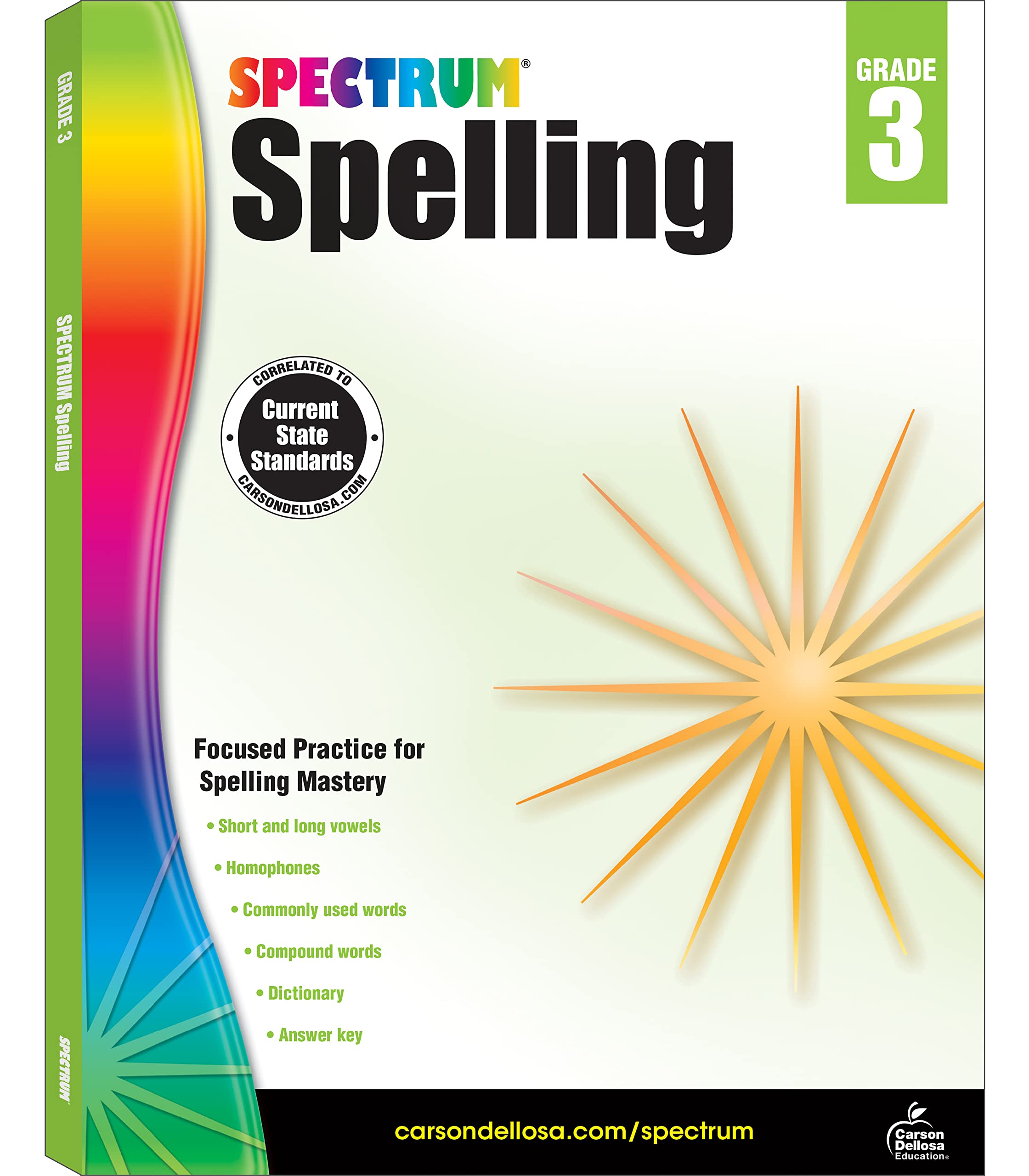 Foto 2 pulgar | Cuaderno De Ortografía Spectrum De Tercer Grado Para Niños De 8 A 9 Años Con Diccionario - Venta Internacional.