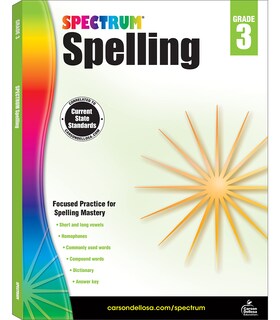 Foto 1 | Cuaderno De Ortografía Spectrum De Tercer Grado Para Niños De 8 A 9 Años Con Diccionario - Venta Internacional.
