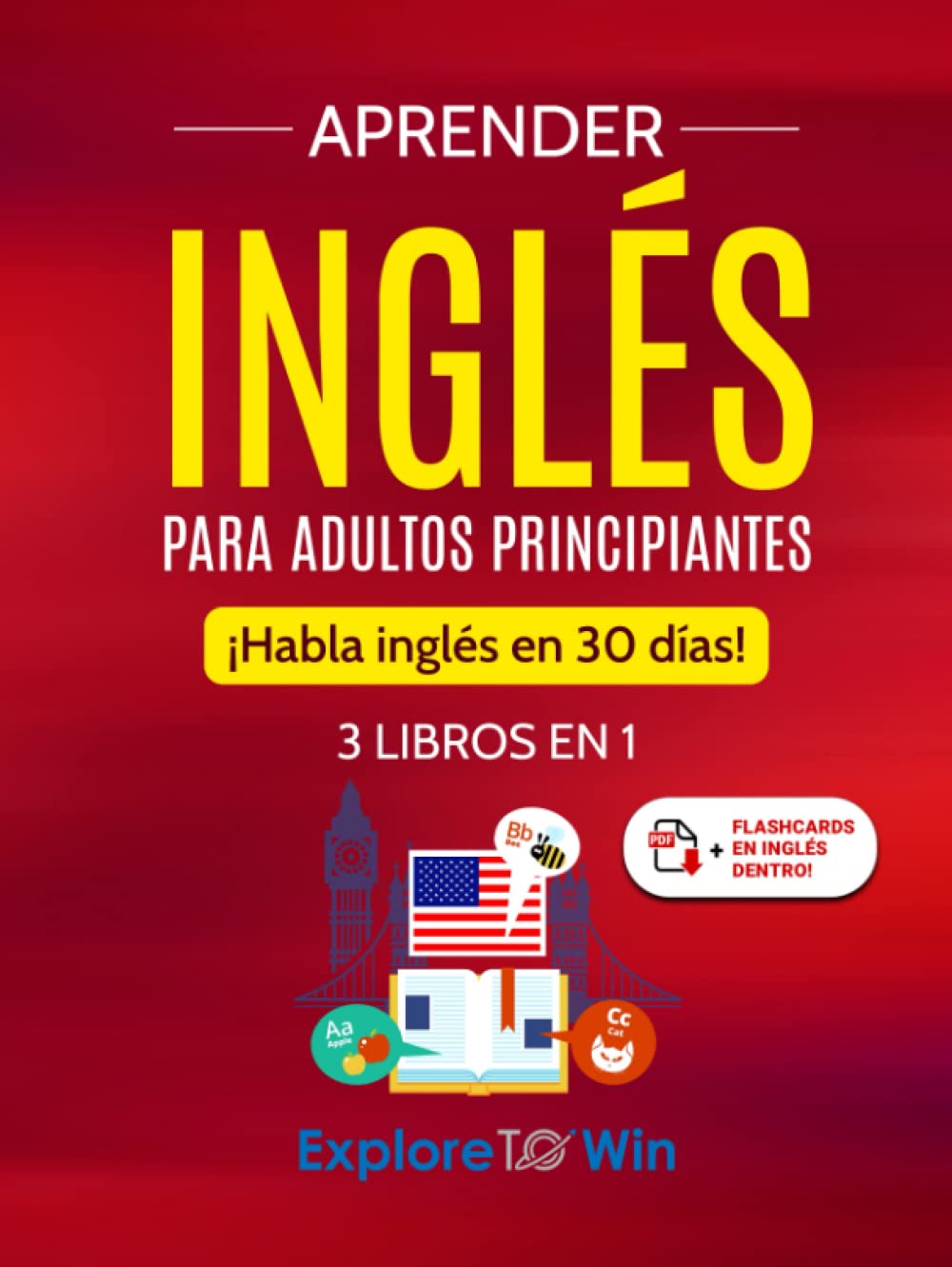 Foto 1 | Aprender Inglés Para Adultos Principiantes: 3 Libros En 1: ¡habla Inglés En 30 Días! (spanish Edition) - Venta
