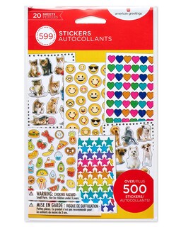 Foto 3 | Pegatinas American Greetings, Formas Variadas, Animales, 599 - Venta Internacional.
