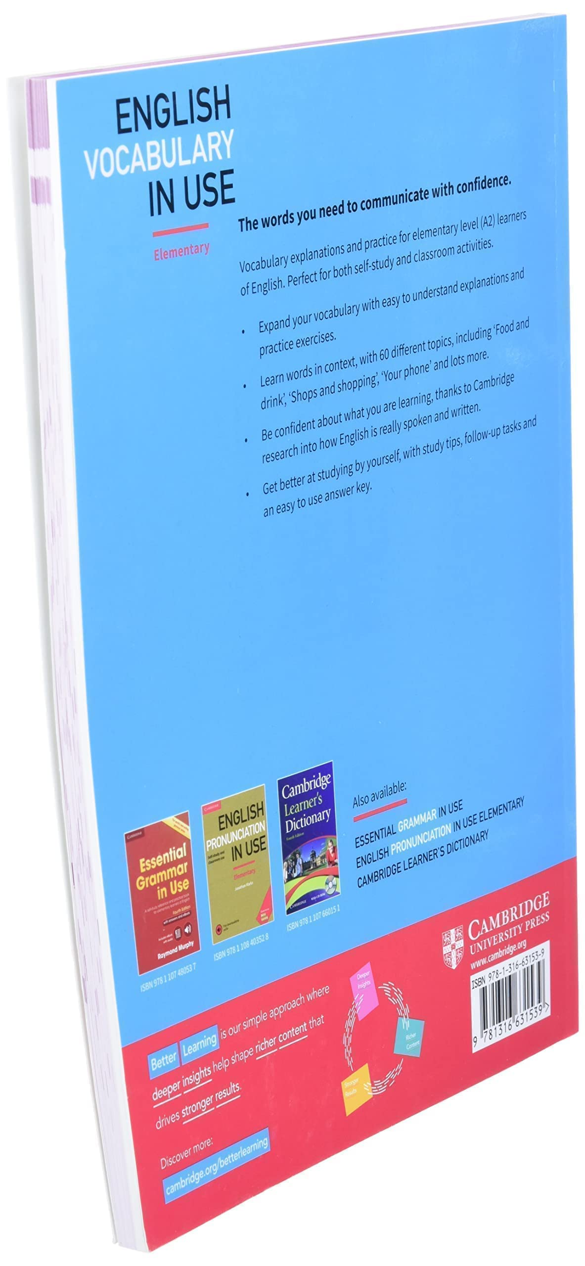 Foto 4 pulgar | Libro De Vocabulario En Uso En Inglés Elementary Con Respuestas - Venta Internacional.