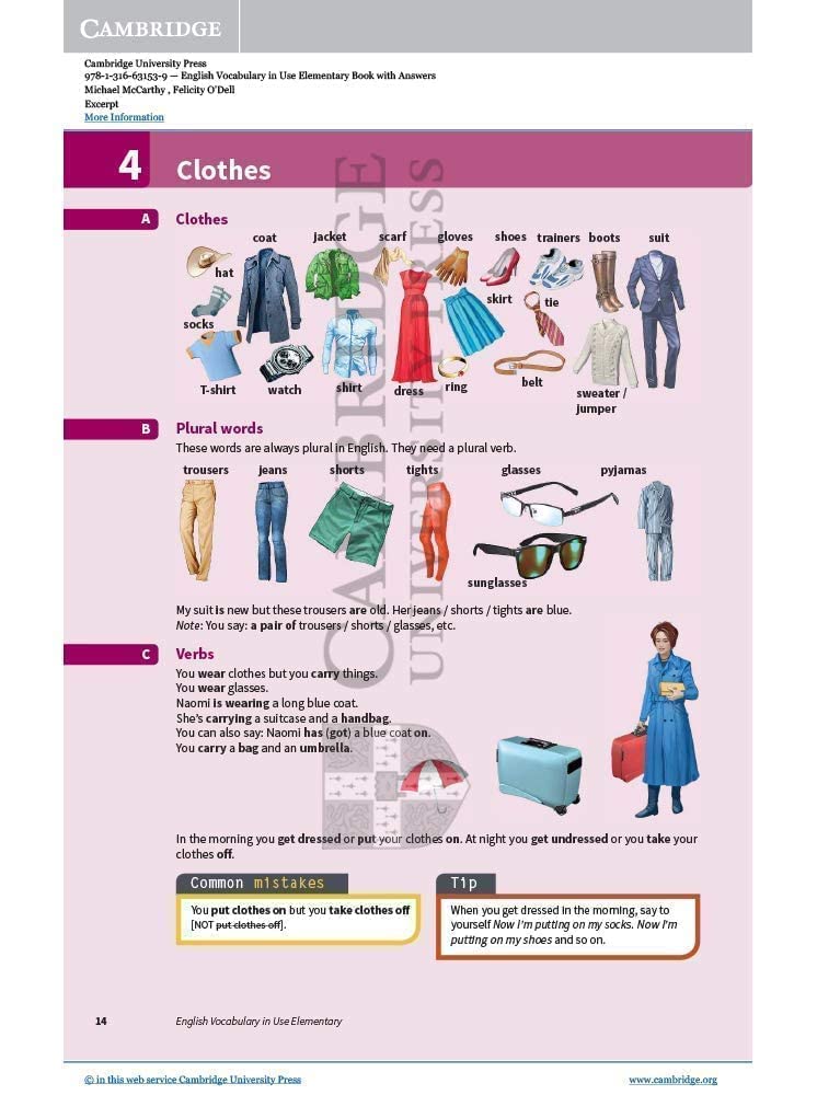 Foto 5 pulgar | Libro De Vocabulario En Uso En Inglés Elementary Con Respuestas - Venta Internacional.