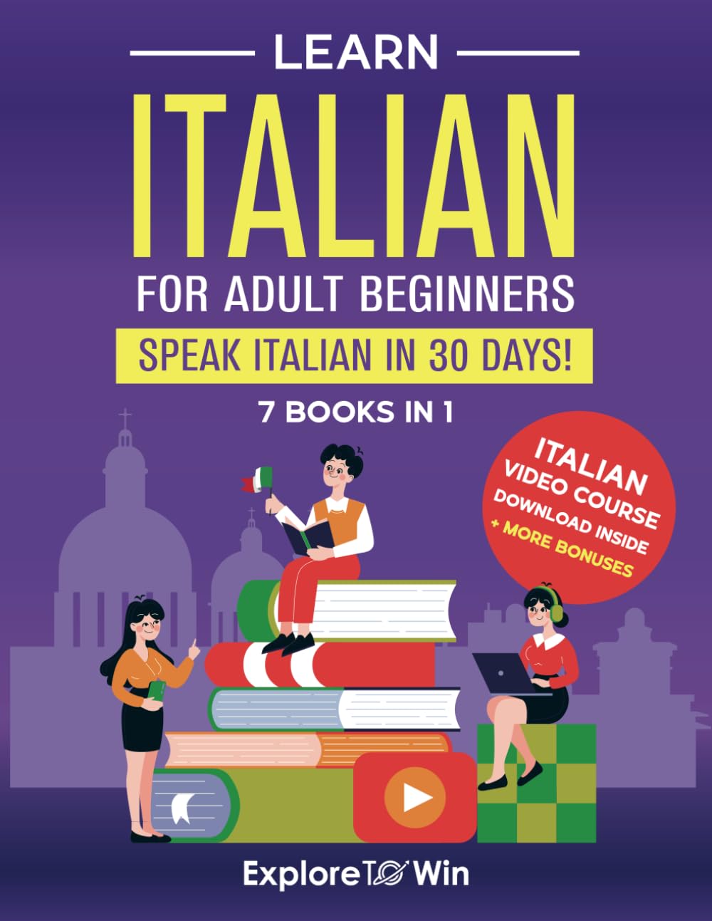 Foto 2 pulgar | Libro Aprende Italiano Para Adultos Principiantes 7 En 1 +30 Días - Venta Internacional.