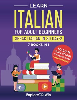 Foto 1 | Libro Aprende Italiano Para Adultos Principiantes 7 En 1 +30 Días - Venta Internacional.