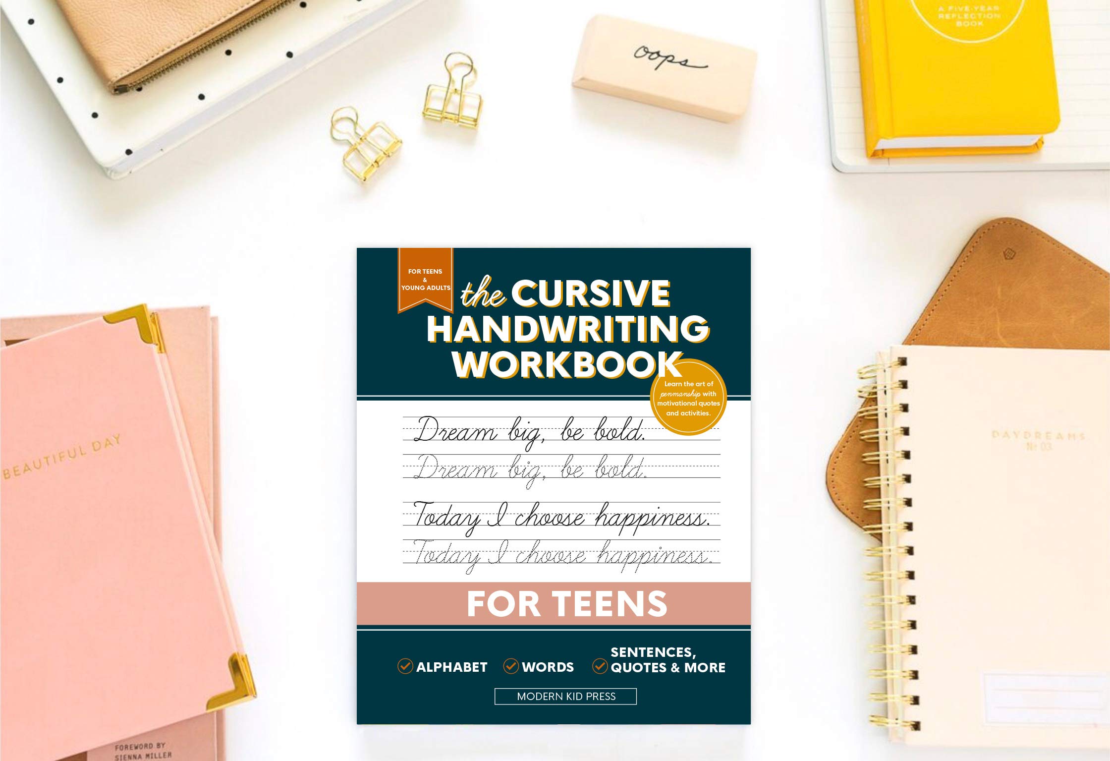 Foto 3 pulgar | Cuaderno De Trabajo De Escritura Cursiva Genérica Para Adolescentes Con Comillas - Venta Internacional.