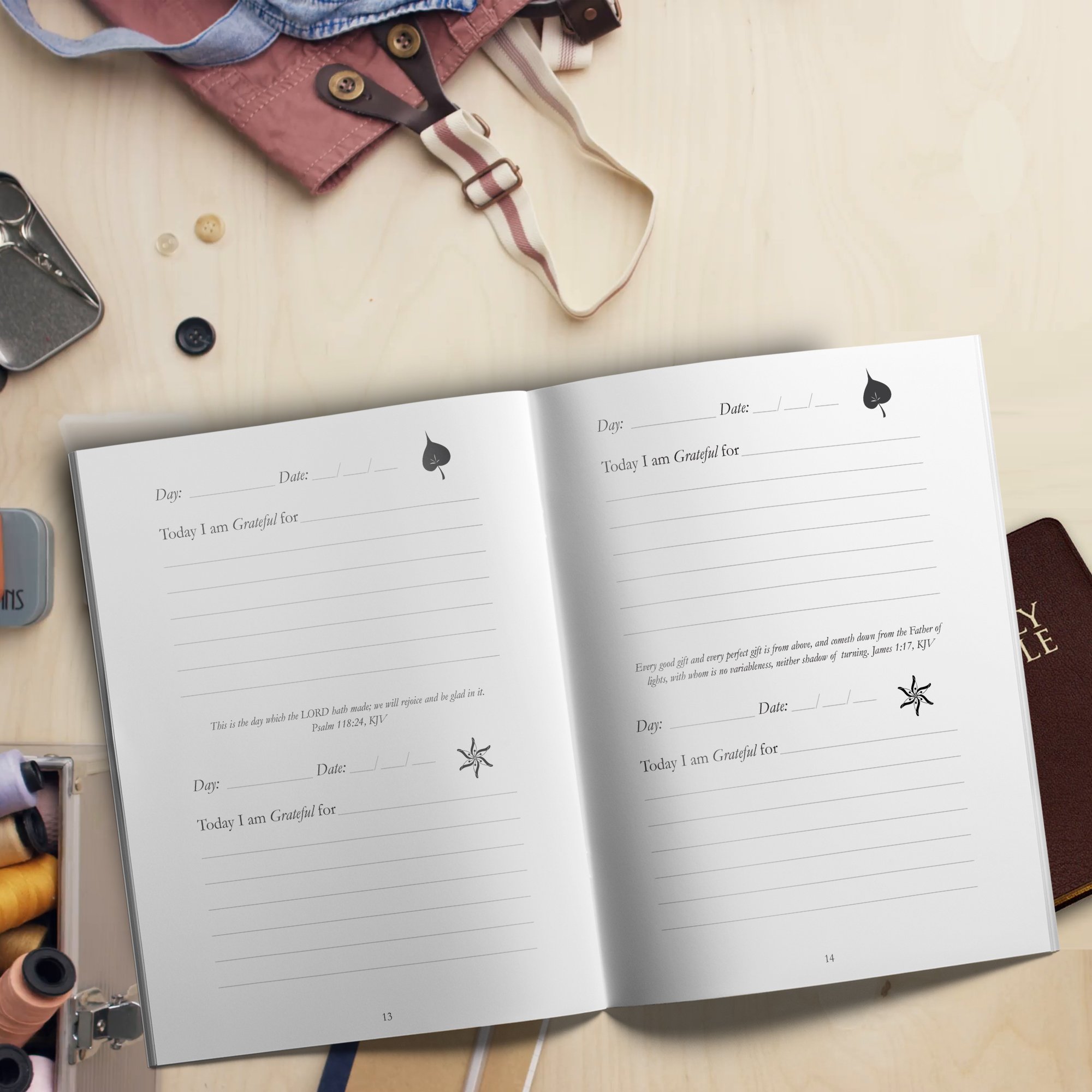 Foto 4 pulgar | Gratitude Journal Genérica Está Lleno De Versículos Bíblicos Favoritos - Venta Internacional.