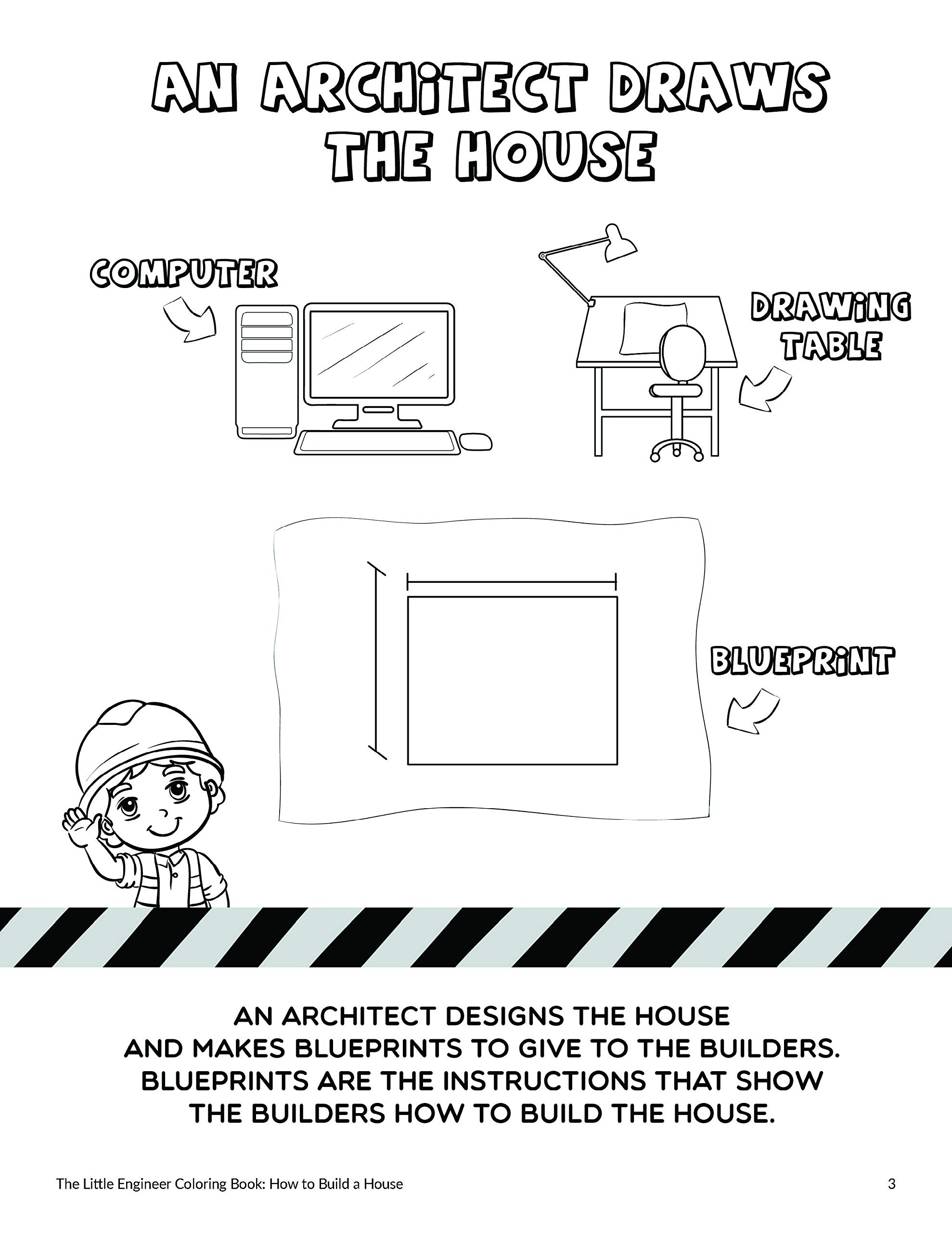 Foto 3 | Libro Para Colorear El Pequeño Ingeniero Cómo Construir Una Casa Para Niños - Venta Internacional.