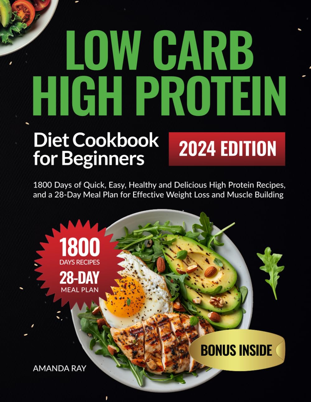 Foto 1 | Libro De Cocina Dieta Baja En Carbohidratos Y Alta En Proteínas Para Principiantes +1800 Recetas - Venta Internacional.