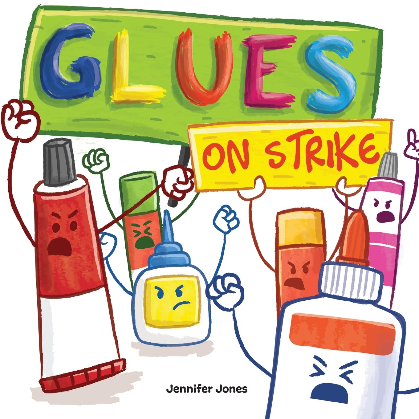 Foto 2 pulgar | Libro Glue On Strike Funny Rhyming, Leído En Voz Alta Para Niños - Venta Internacional.