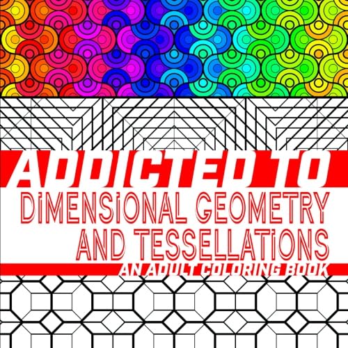 Foto 1 | Libro De Colorear Para Adultos Adicto A La Geometría Dimensional - Venta Internacional.