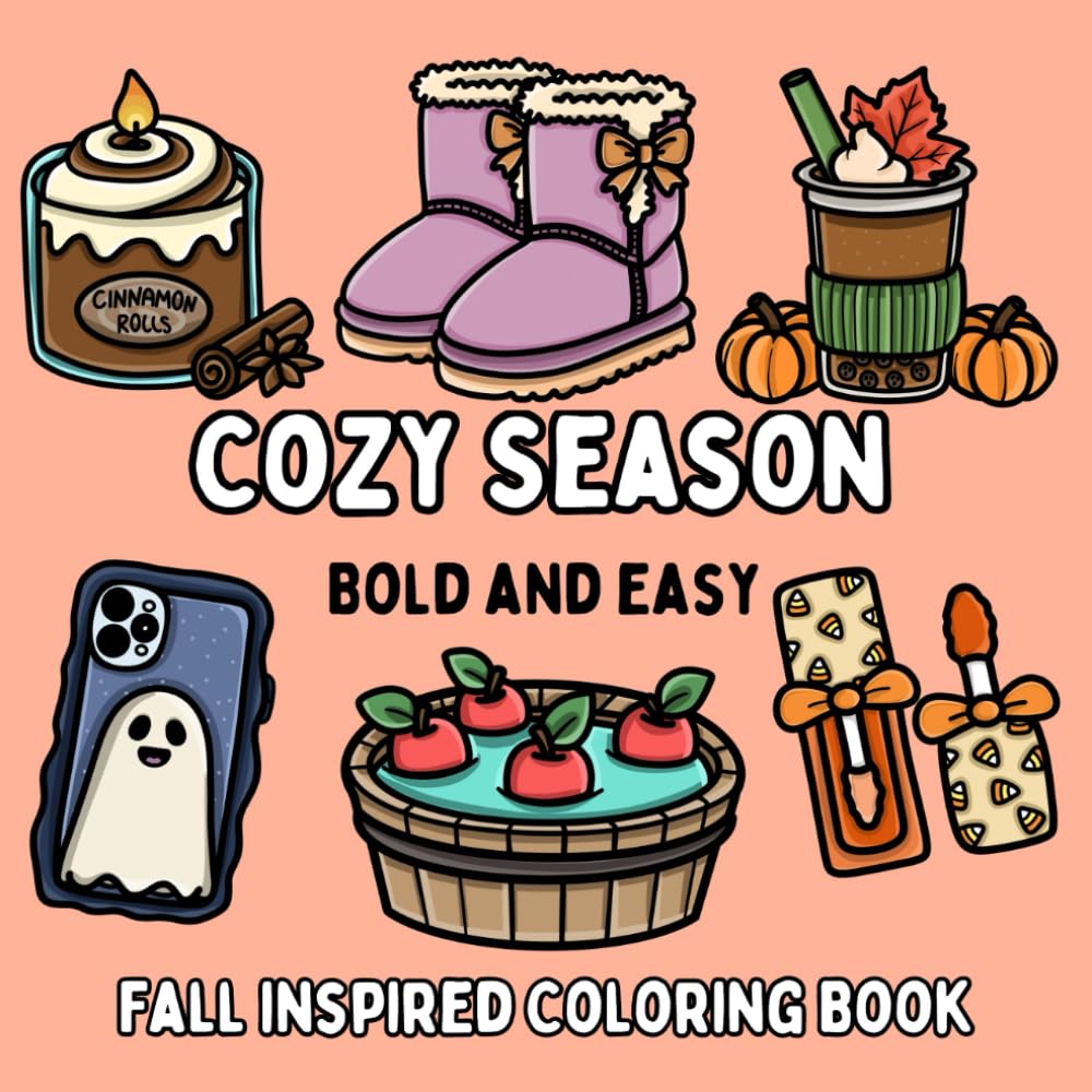 Foto 2 pulgar | Libro Para Colorear Cozy Season, Inspirado En El Otoño, Para Adultos O Niños - Venta Internacional.