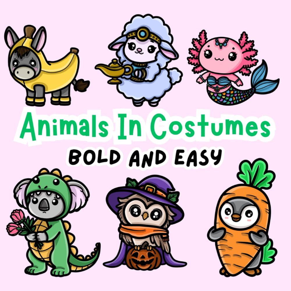 Foto 2 pulgar | Libro Para Colorear De Animales Disfrazados Para Adultos O Niños - Venta Internacional.