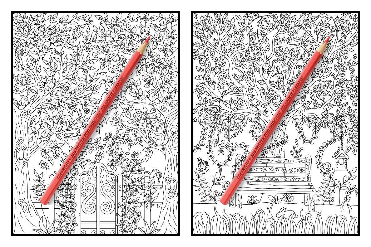 Foto 3 pulgar | Libro Para Colorear Genérica Hidden Garden Para Adultos - Venta Internacional.