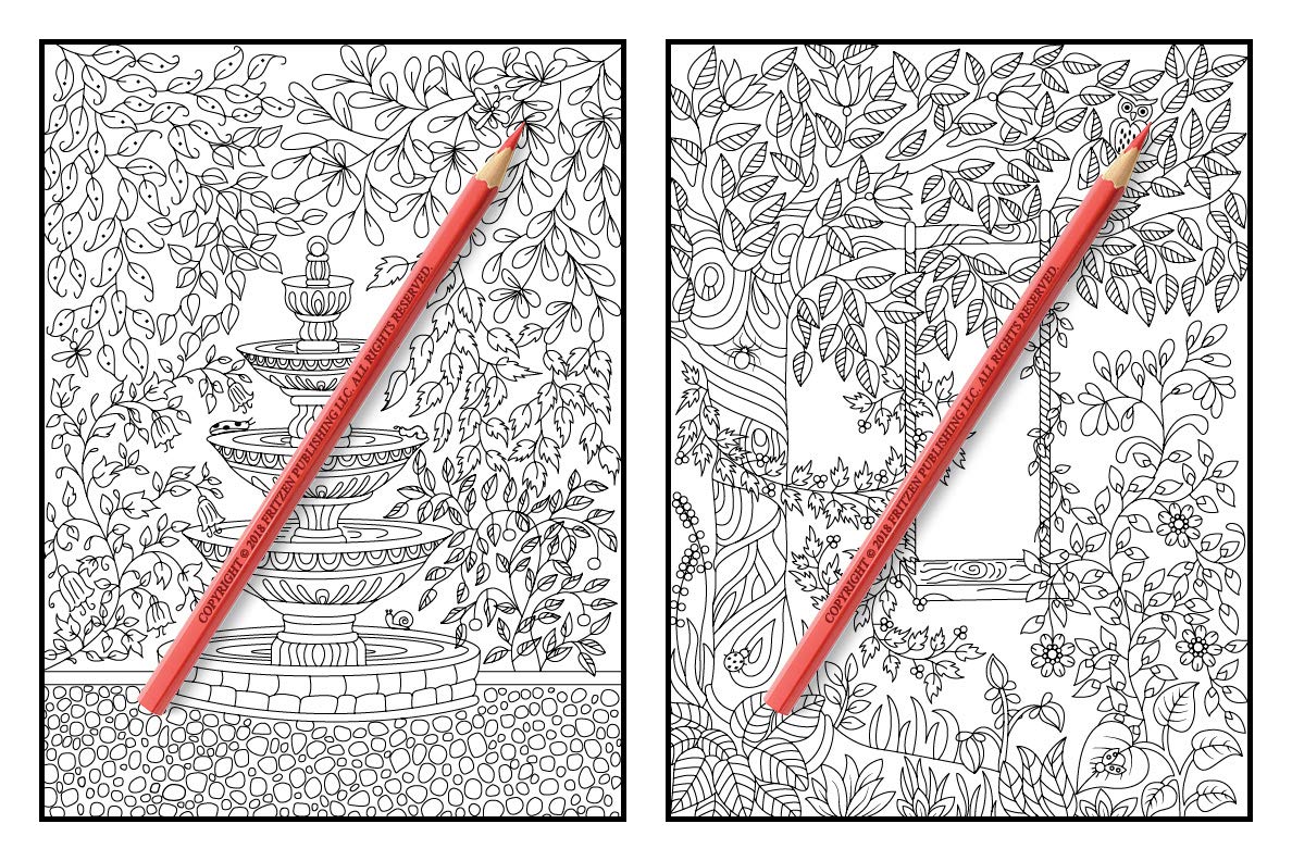 Foto 4 pulgar | Libro Para Colorear Genérica Hidden Garden Para Adultos - Venta Internacional.