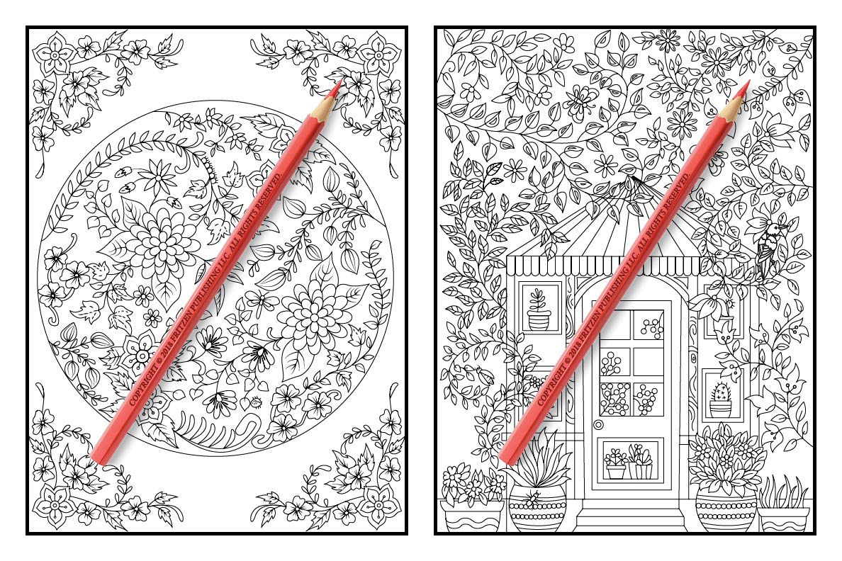 Foto 5 pulgar | Libro Para Colorear Genérica Hidden Garden Para Adultos - Venta Internacional.