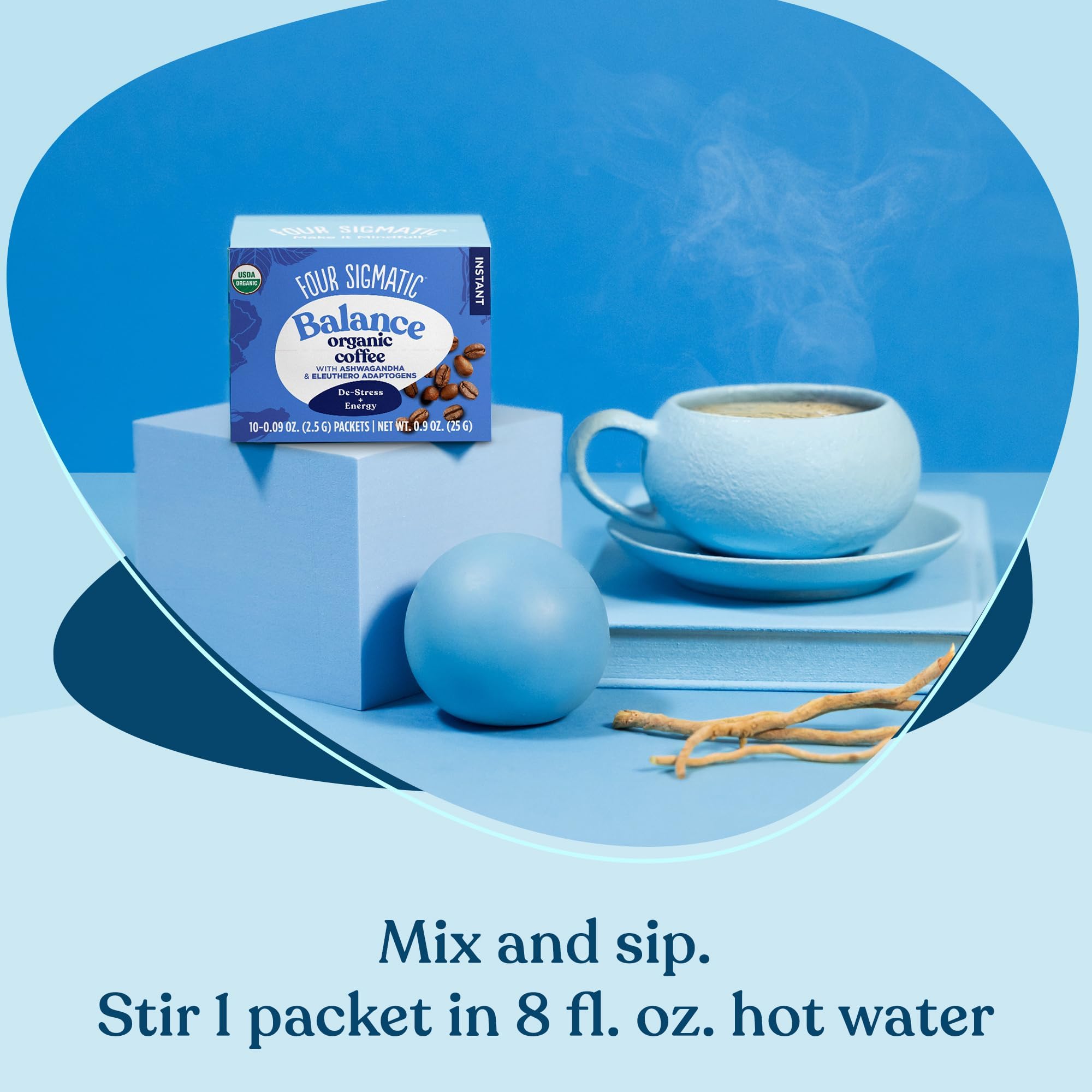 Foto 5 | Café Four Sigmatic, Adaptógeno Instantáneo Orgánico, Tostado Medio - Venta Internacional.