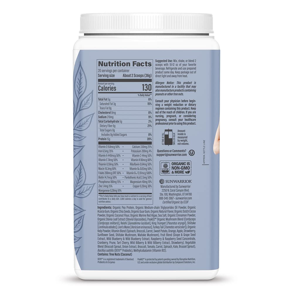 Foto 3 pulgar | Batido Proteico Sunwarrior Superfood Chocolate, 20 Porciones - Venta Internacional.