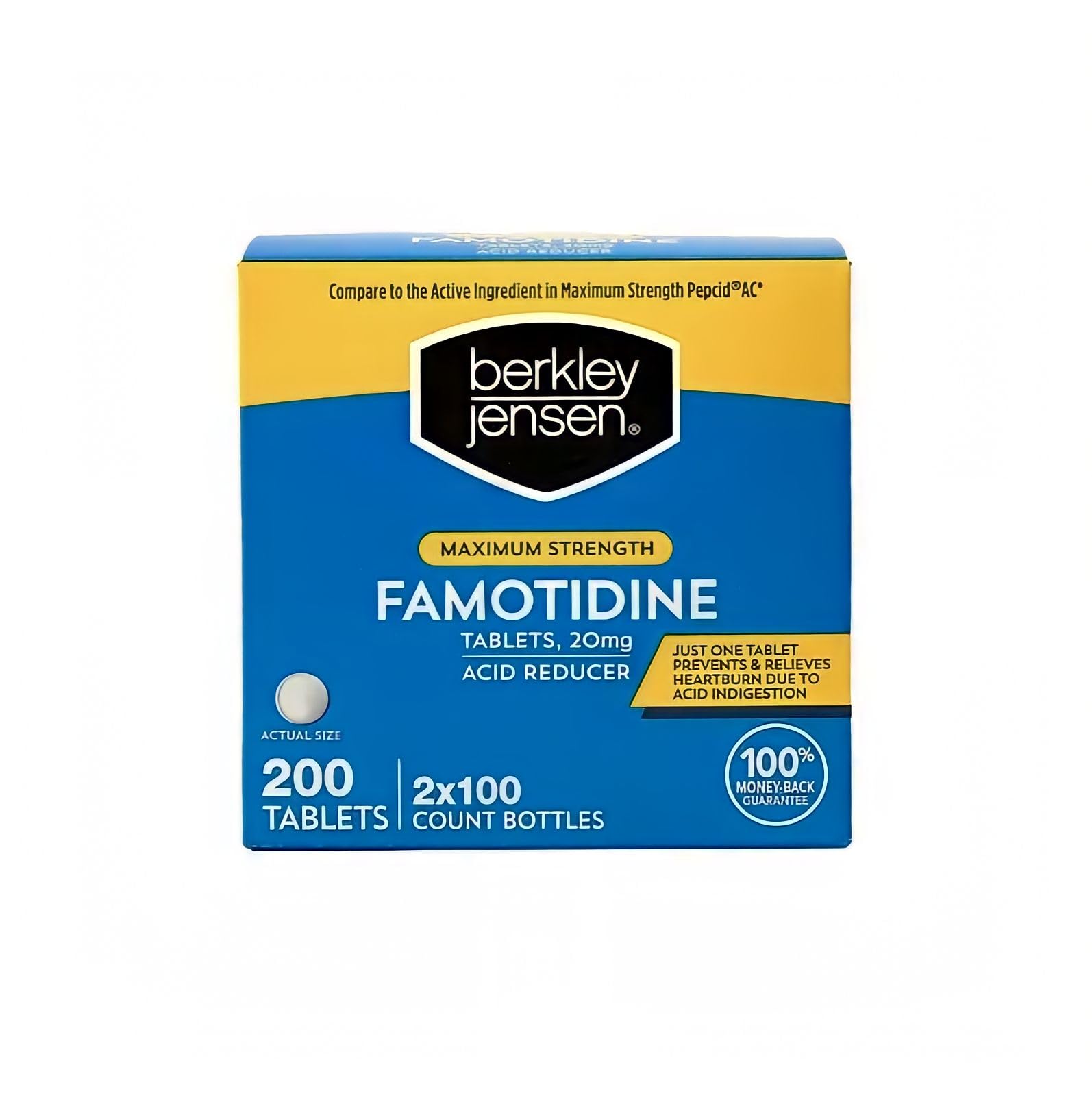 Foto 1 | Tabletas Reductoras De Ácido Berkley Jensen Famotidina 20 Mg (200) - Venta Internacional.