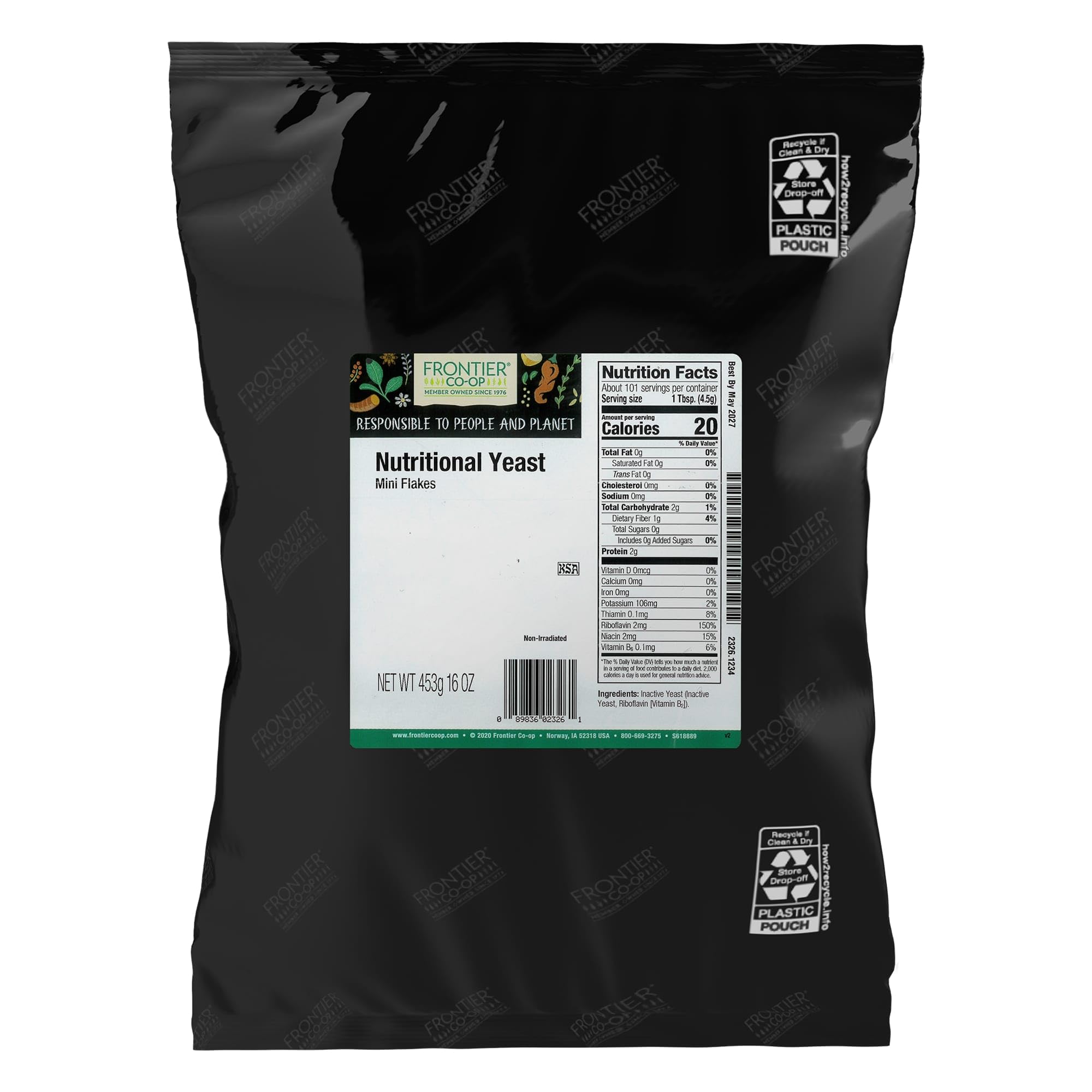 Foto 2 pulgar | Hojuelas De Levadura Nutritivas Frontier Co-op  454 G  Vegana  Kosher - Venta Internacional.