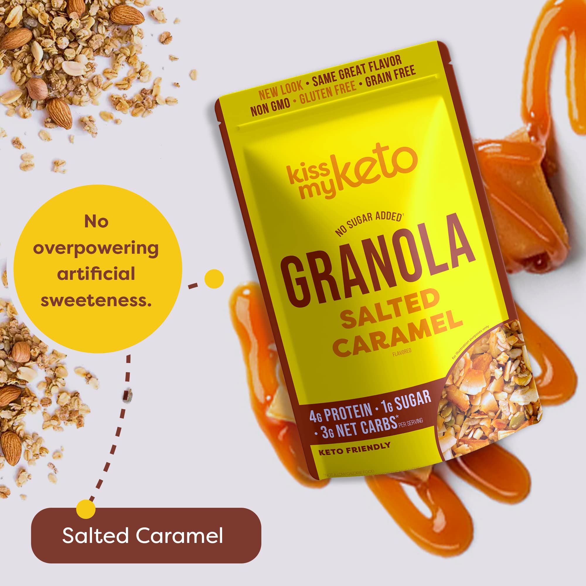 Foto 5 pulgar | Cereal De Granola Kiss My Keto  Caramelo Salado  266 Ml  Bajo En Carbohidratos - Venta Internacional.