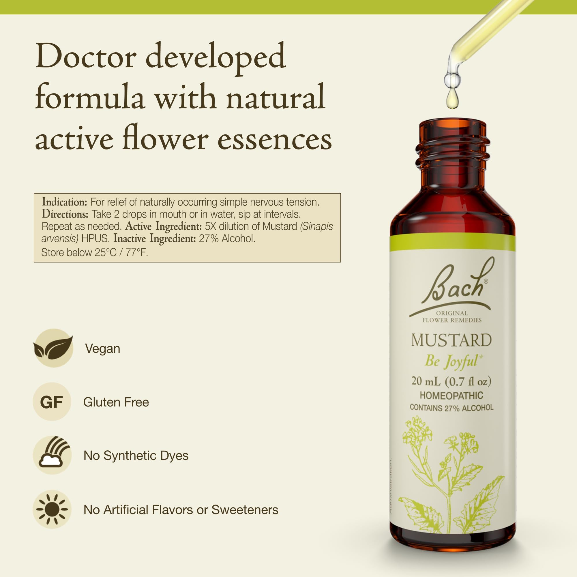 Foto 3 pulgar | Mostaza Original De Flower Essence Bach  20 Ml  Vegana  Sin Gluten - Venta Internacional.