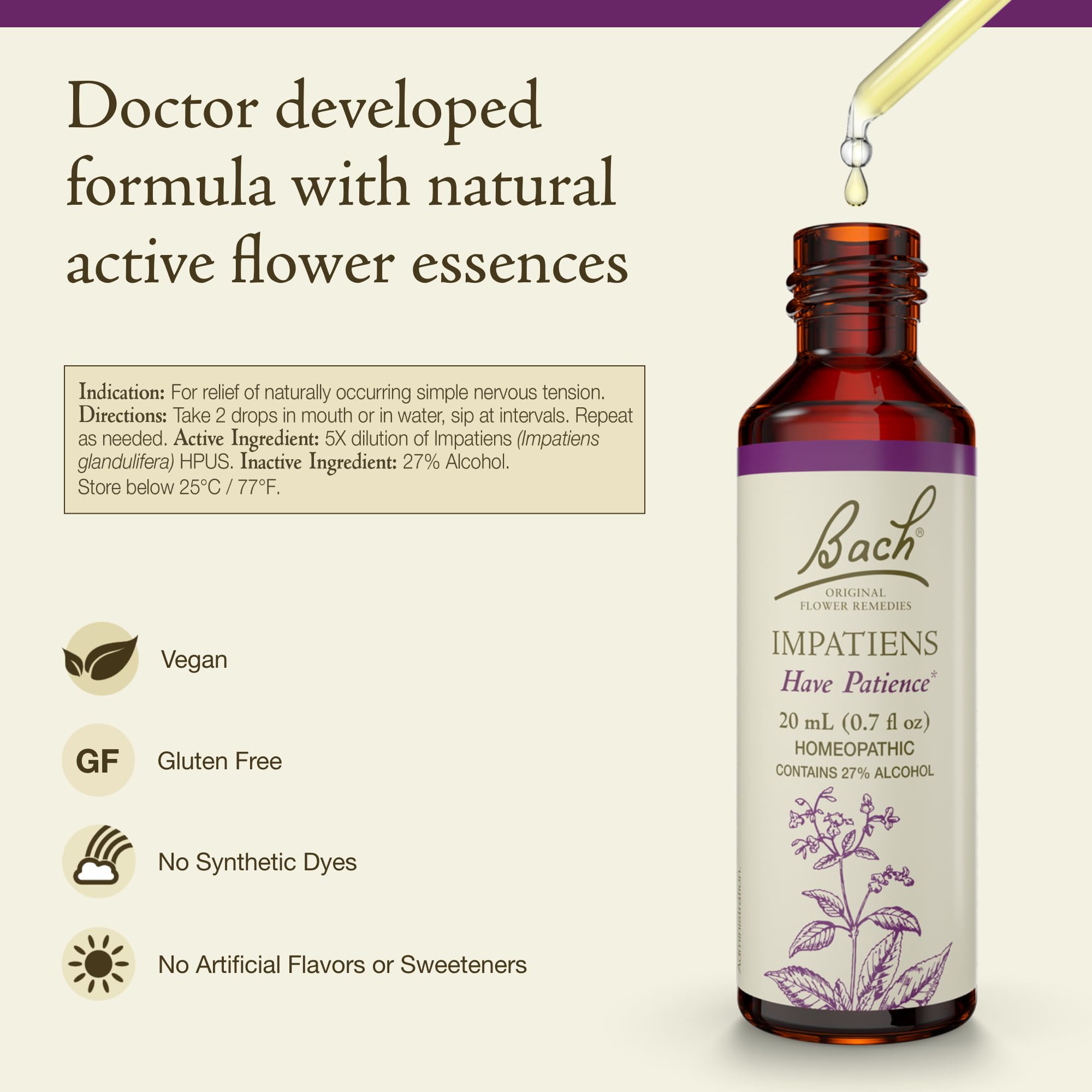 Foto 2 | Esencia Floral Bach Original Flower Remedies Impatiens  20 Ml - Venta Internacional.