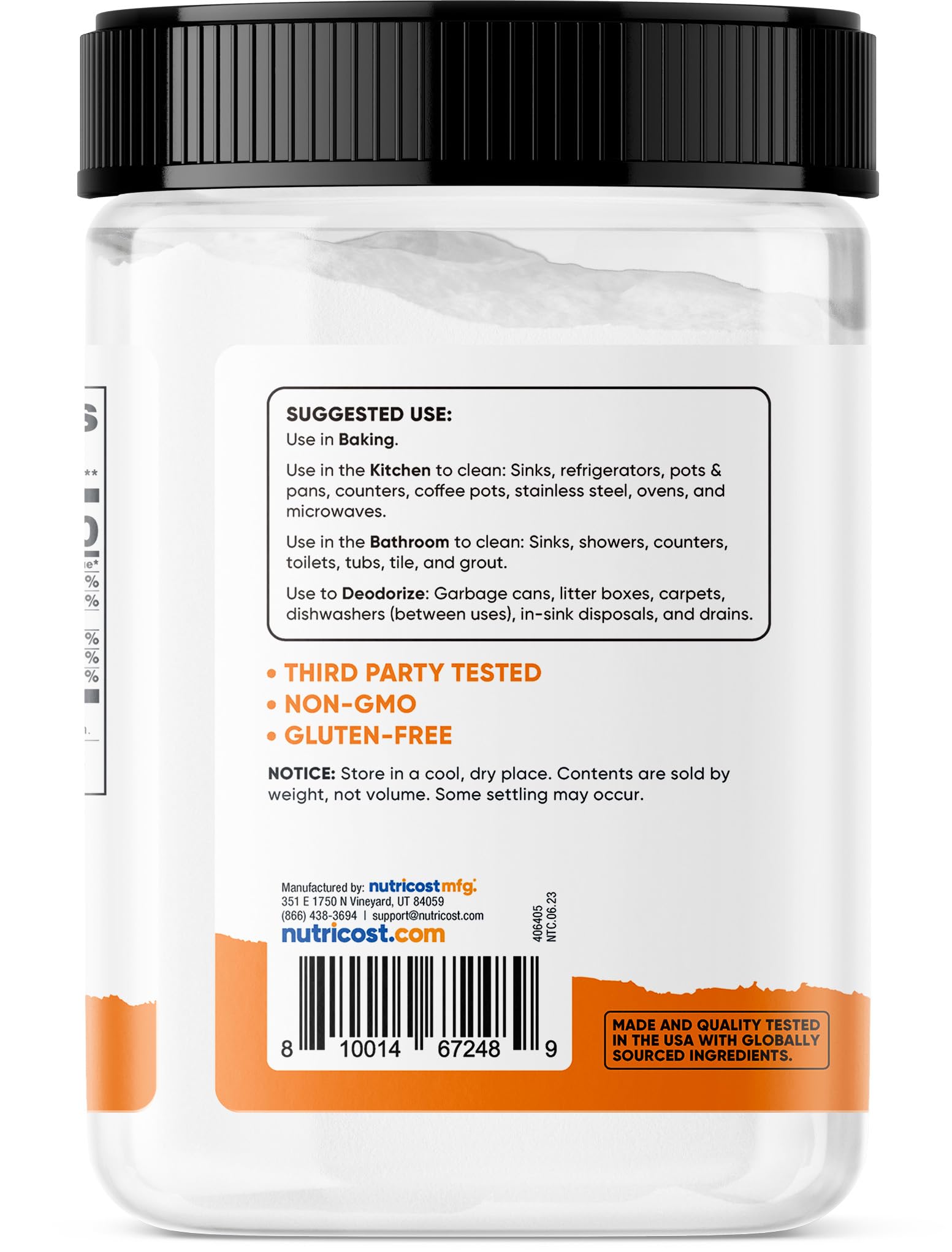 Foto 5 pulgar | Bicarbonato De Sodio Nutricost Pantry De 2 27 Kg Para Hornear  Limpiar Y Desodorizar - Venta Internacional.