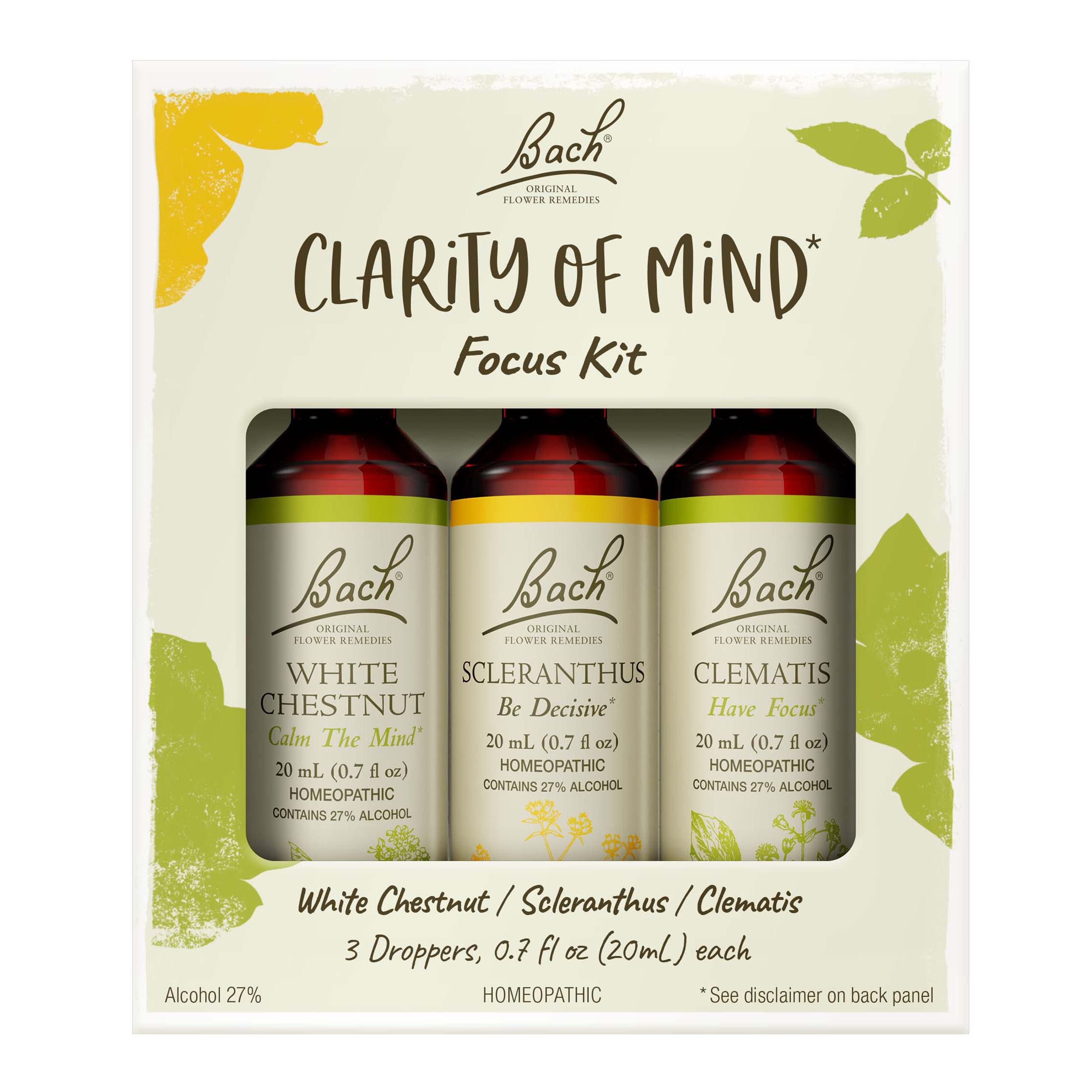 Foto 2 pulgar | Kit Bach Clarity Of Mind De Flower Remedies  3 Goteros De 20 Ml - Venta Internacional.