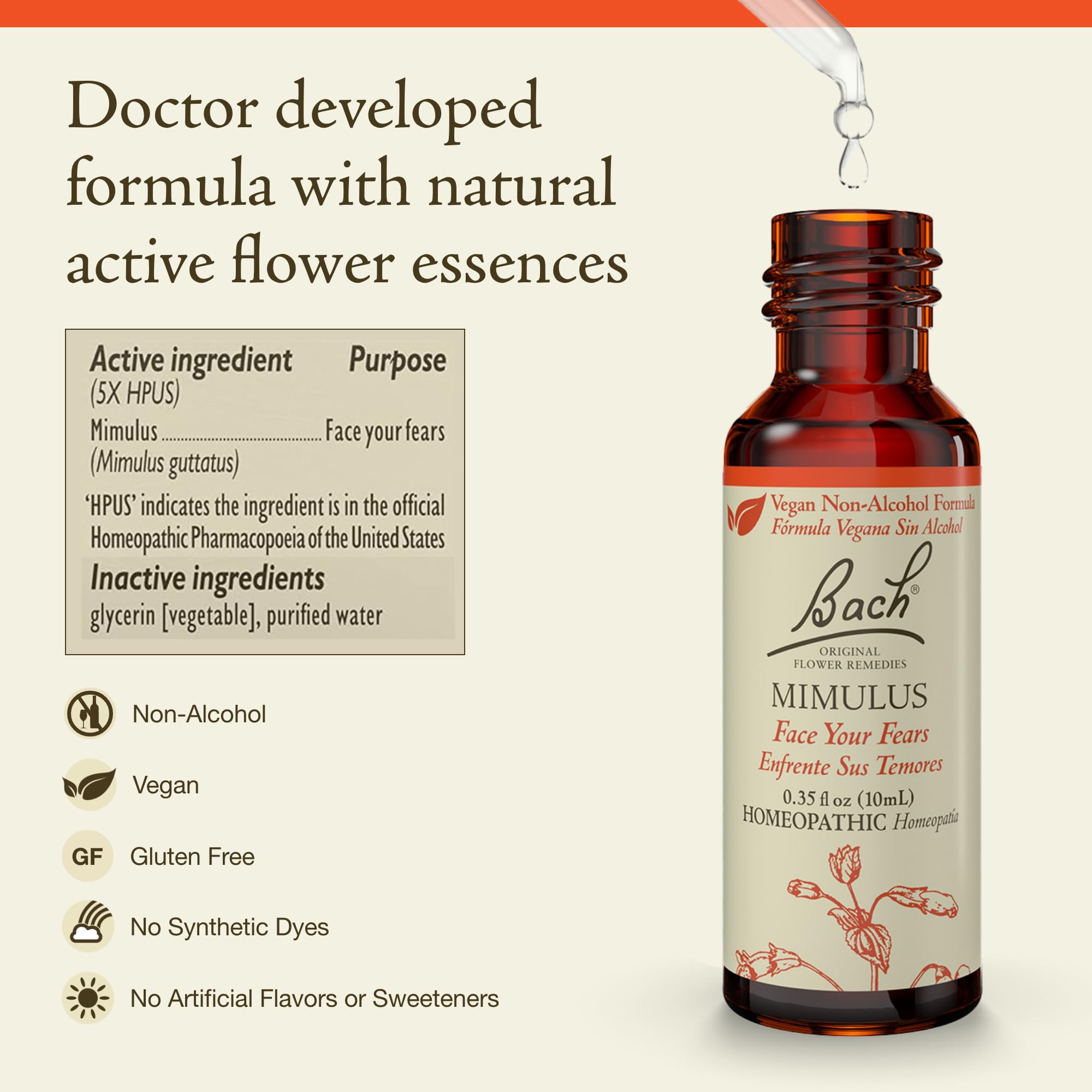 Foto 3 pulgar | Esencia Floral Bach Original Mimulus  10 Ml  Sin Alcohol - Venta Internacional.
