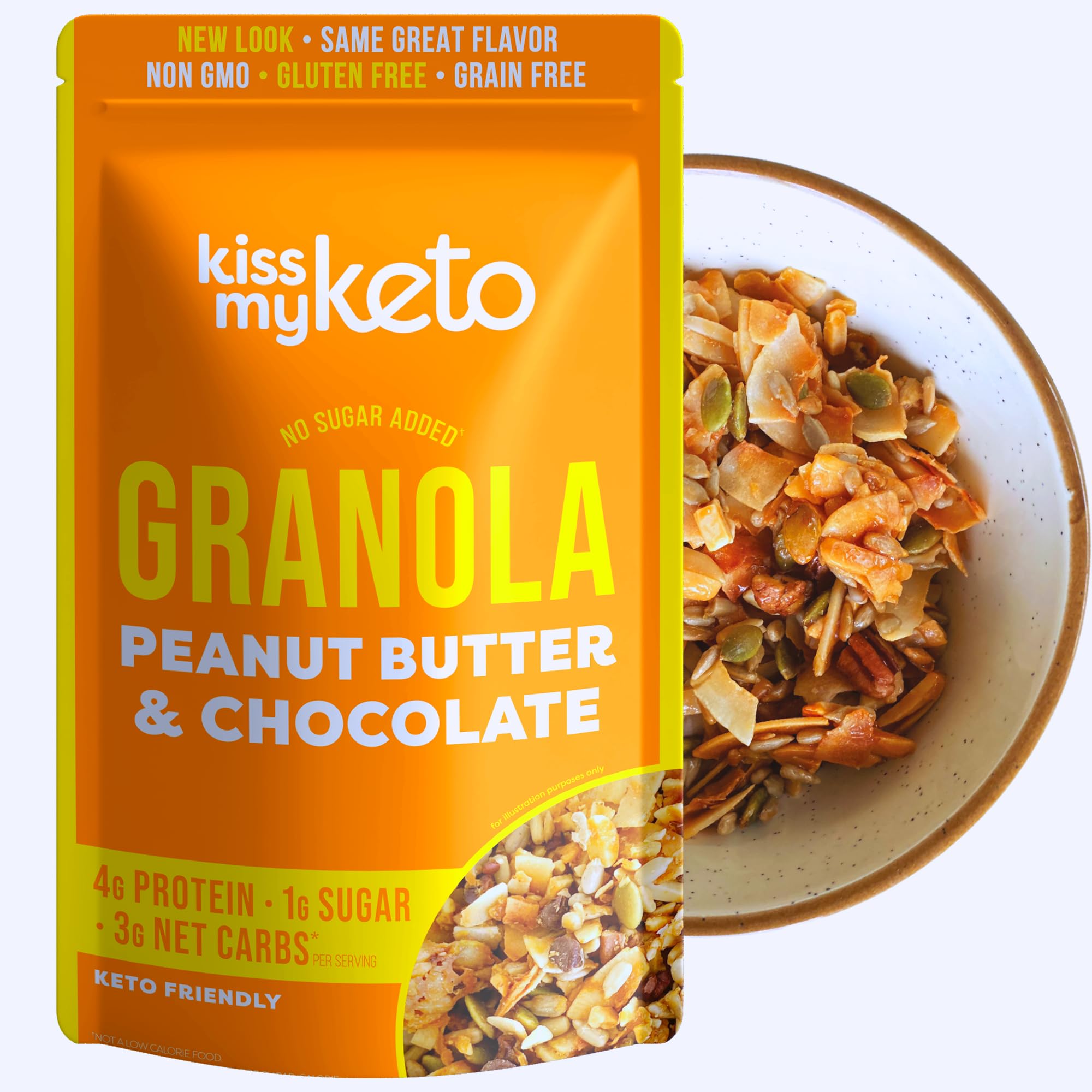 Foto 2 pulgar | Granola Cereal Kiss My Keto Con Mantequilla De Maní Y Chocolate  300 G - Venta Internacional.